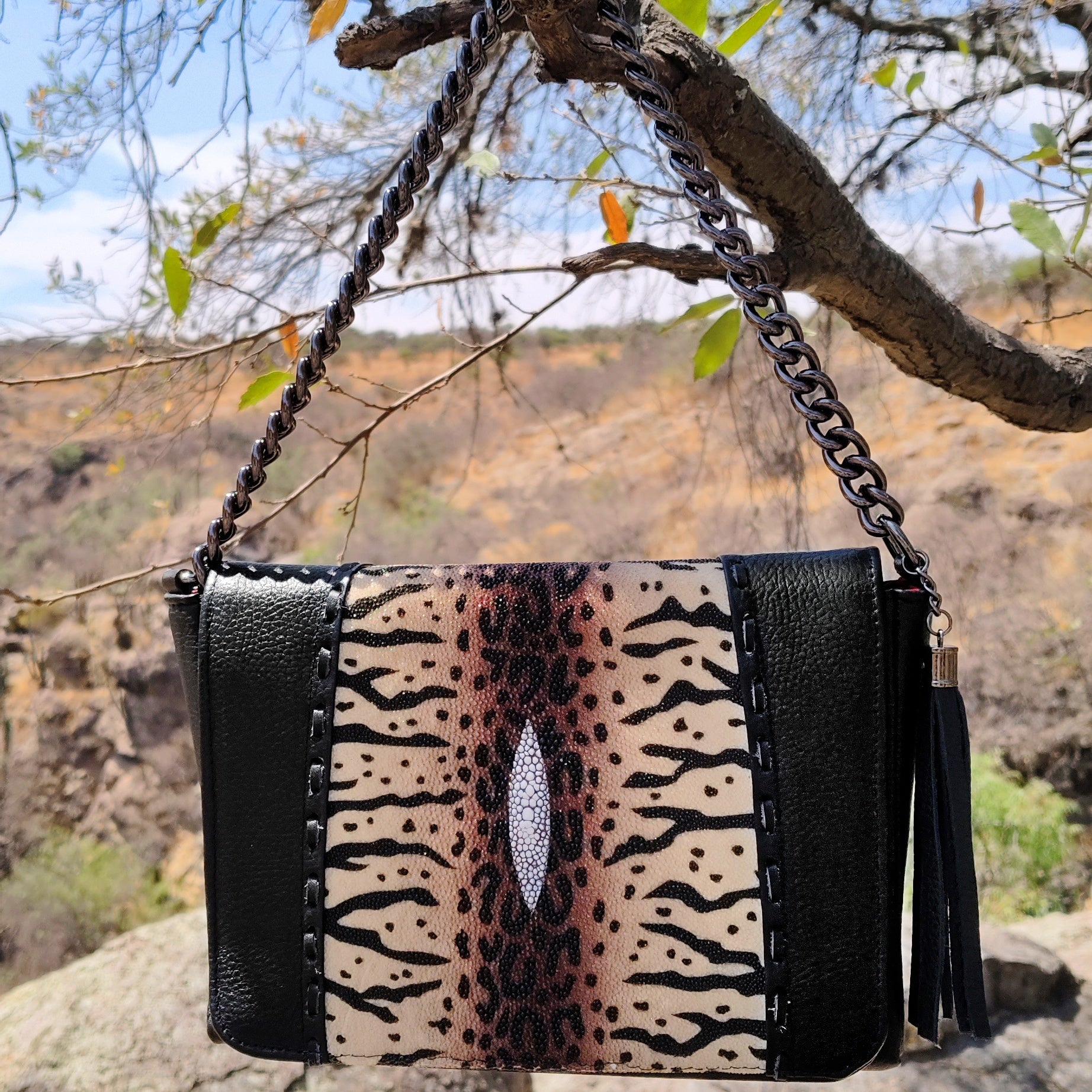 Bolso De Mantarraya Print Modelo Lili