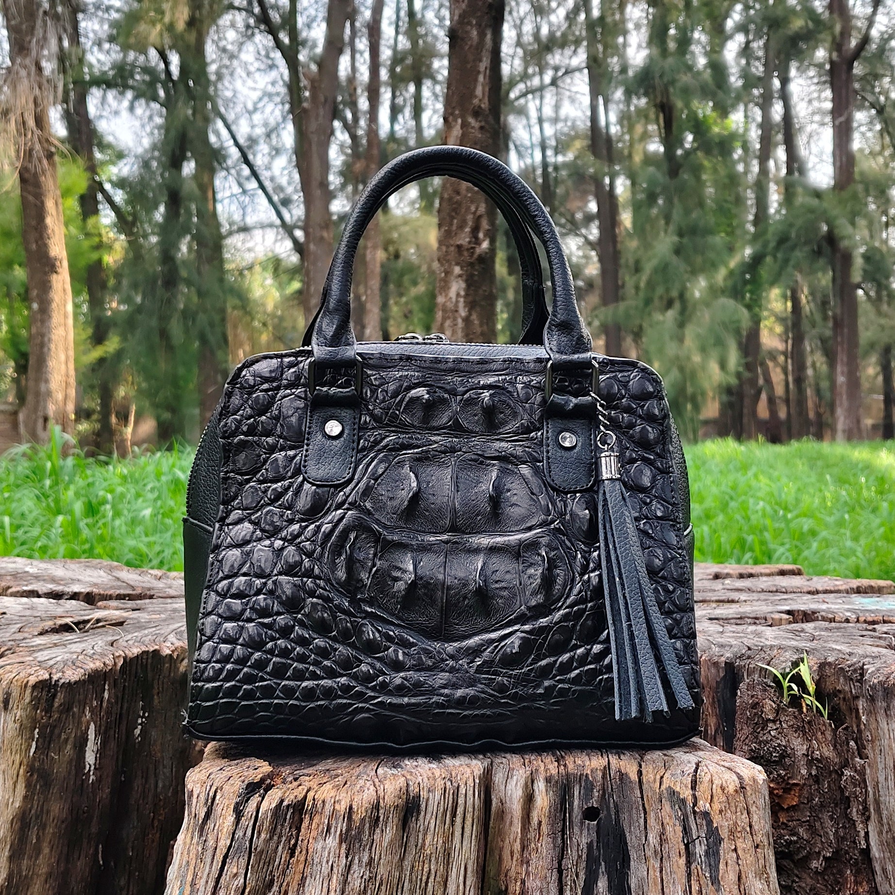 Bolso De Cococdrilo Modelo Carolina