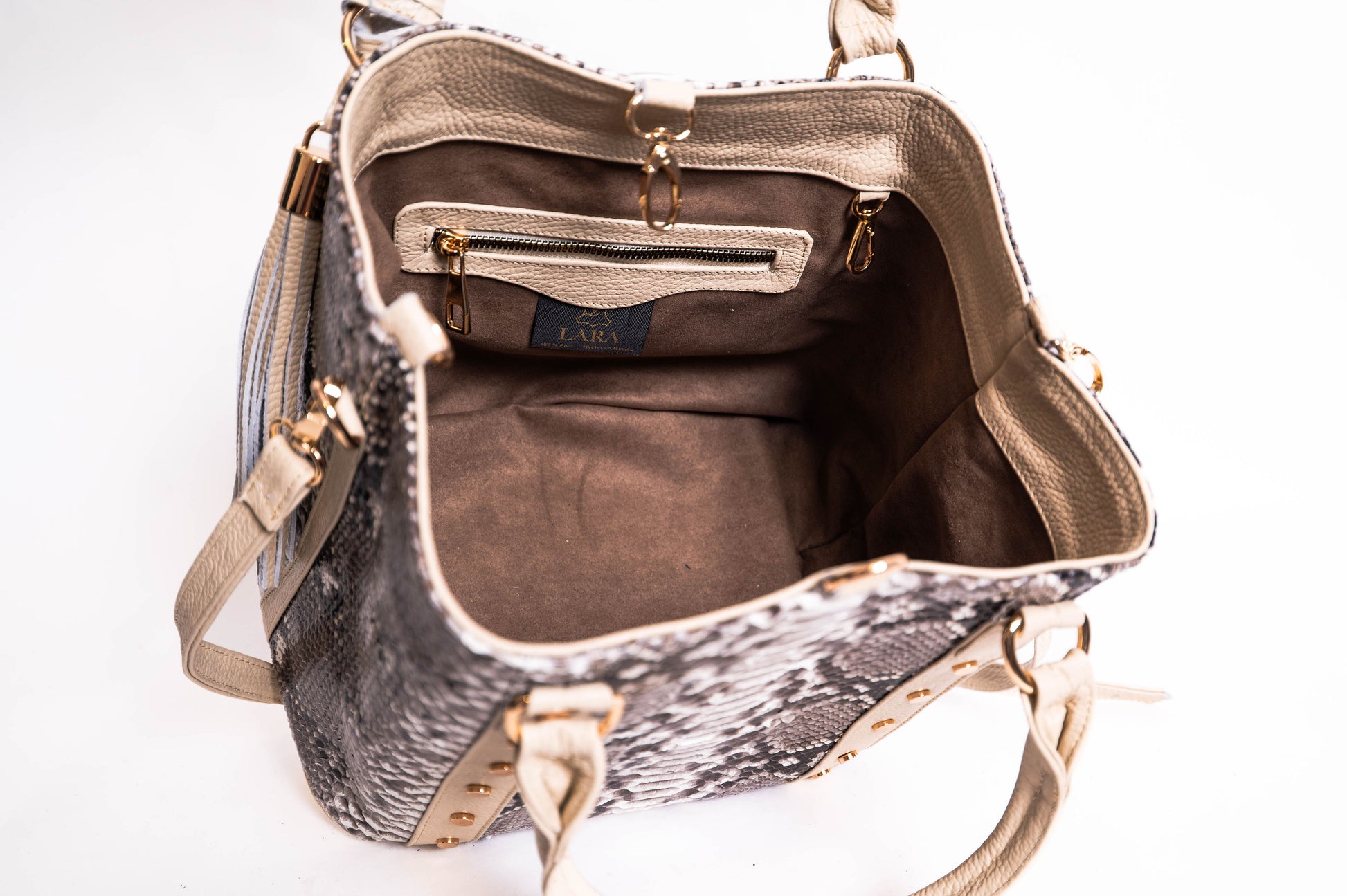 Bolso De Pitón Modelo Sofia