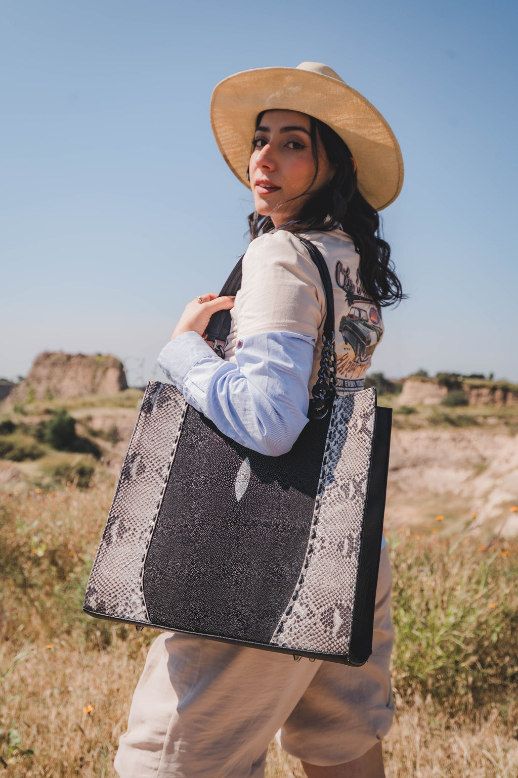 Bolso Modelo Martina Mantarraya/Pitón