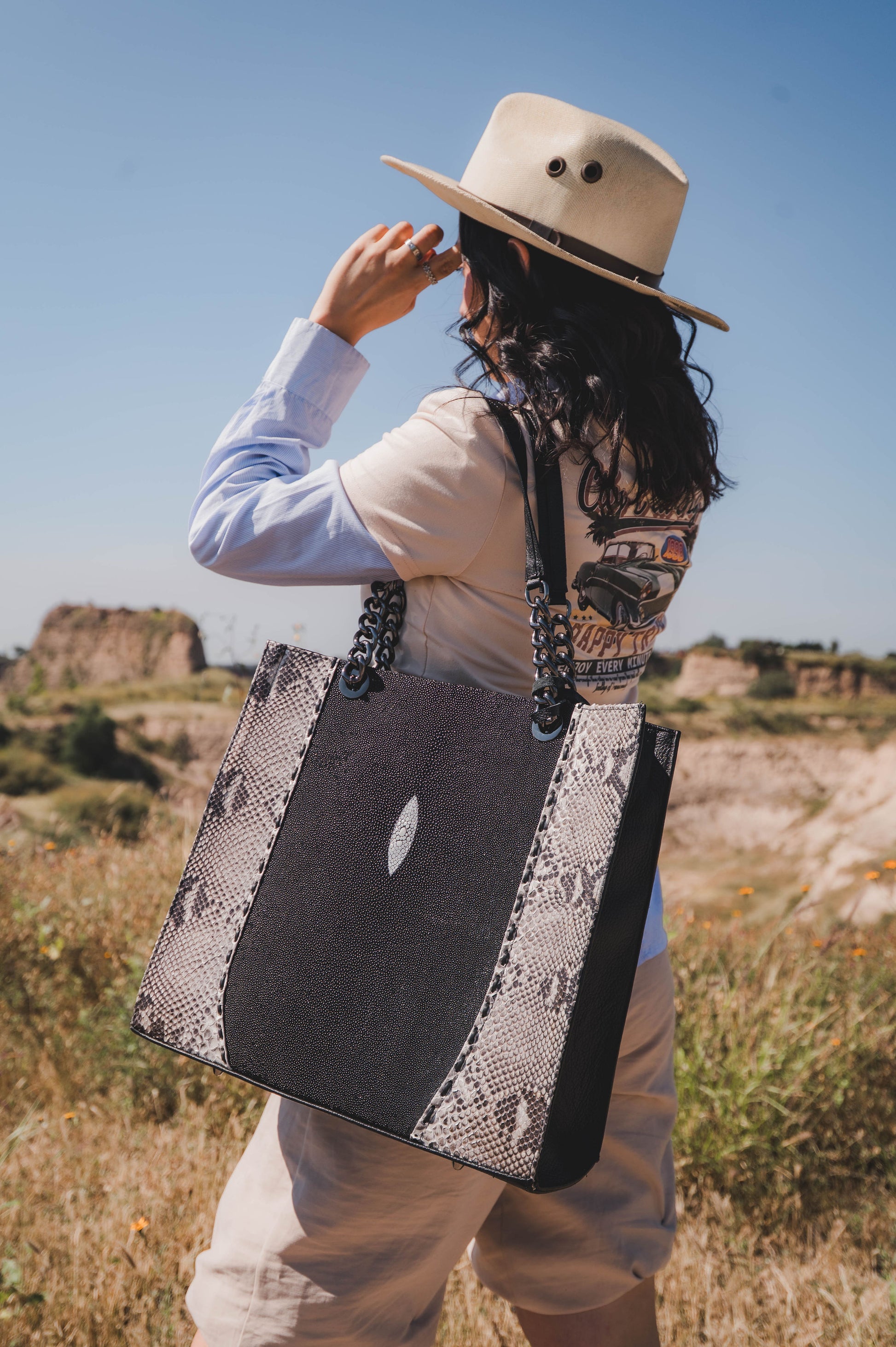 Bolso Modelo Martina Mantarraya/Pitón