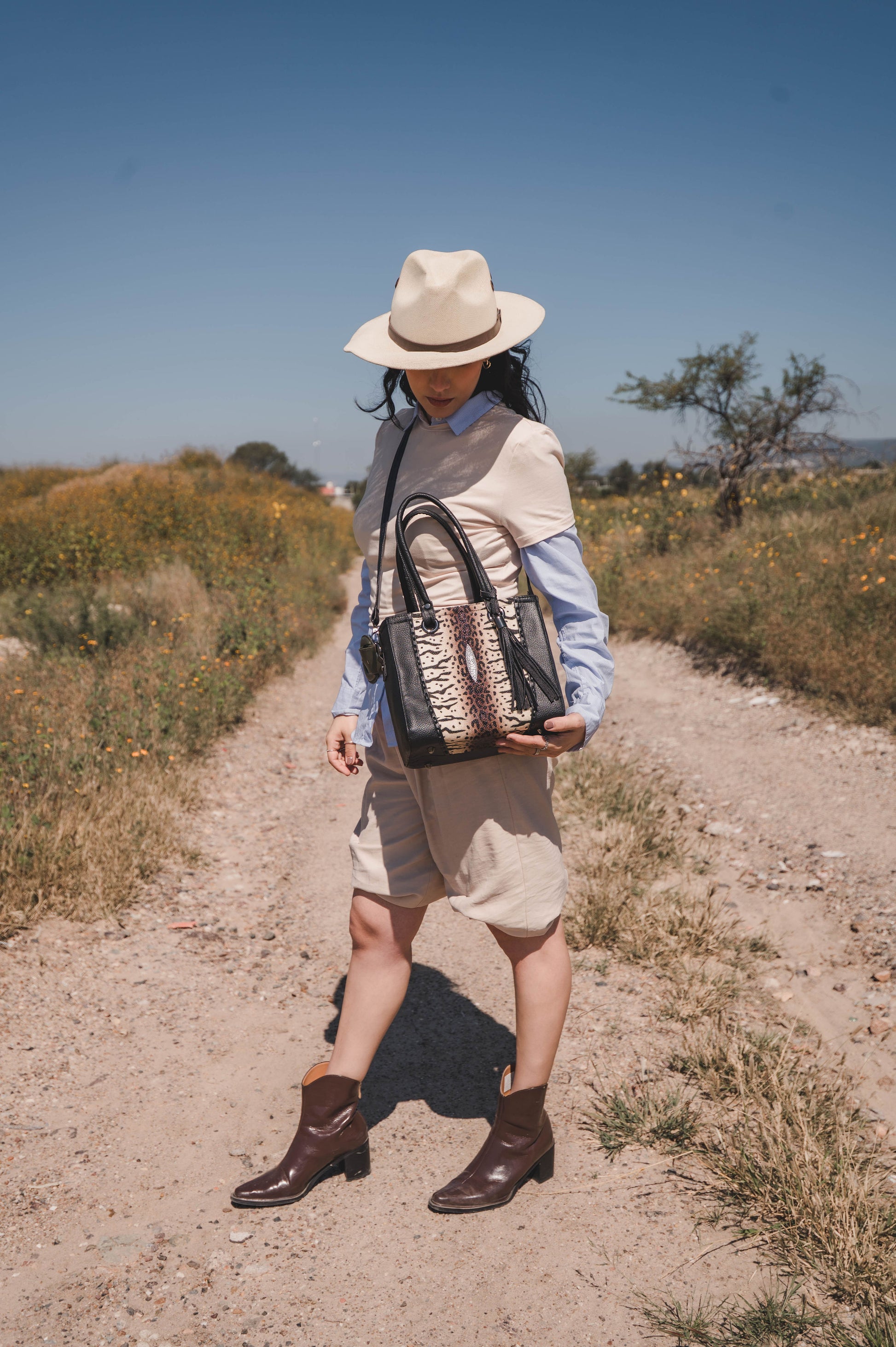 Bolso De Mantarraya Print Modelo Heidi