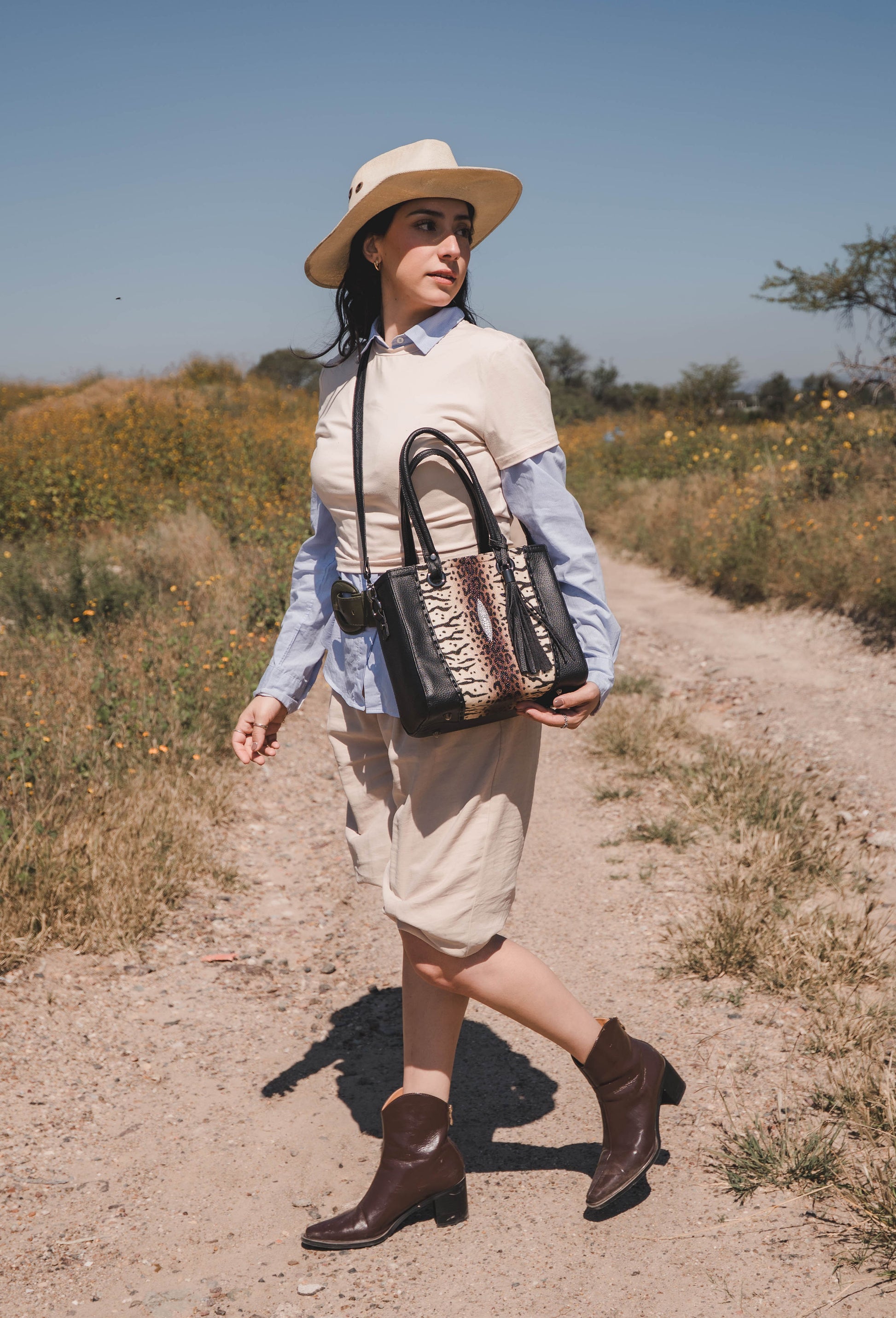 Bolso De Mantarraya Print Modelo Heidi