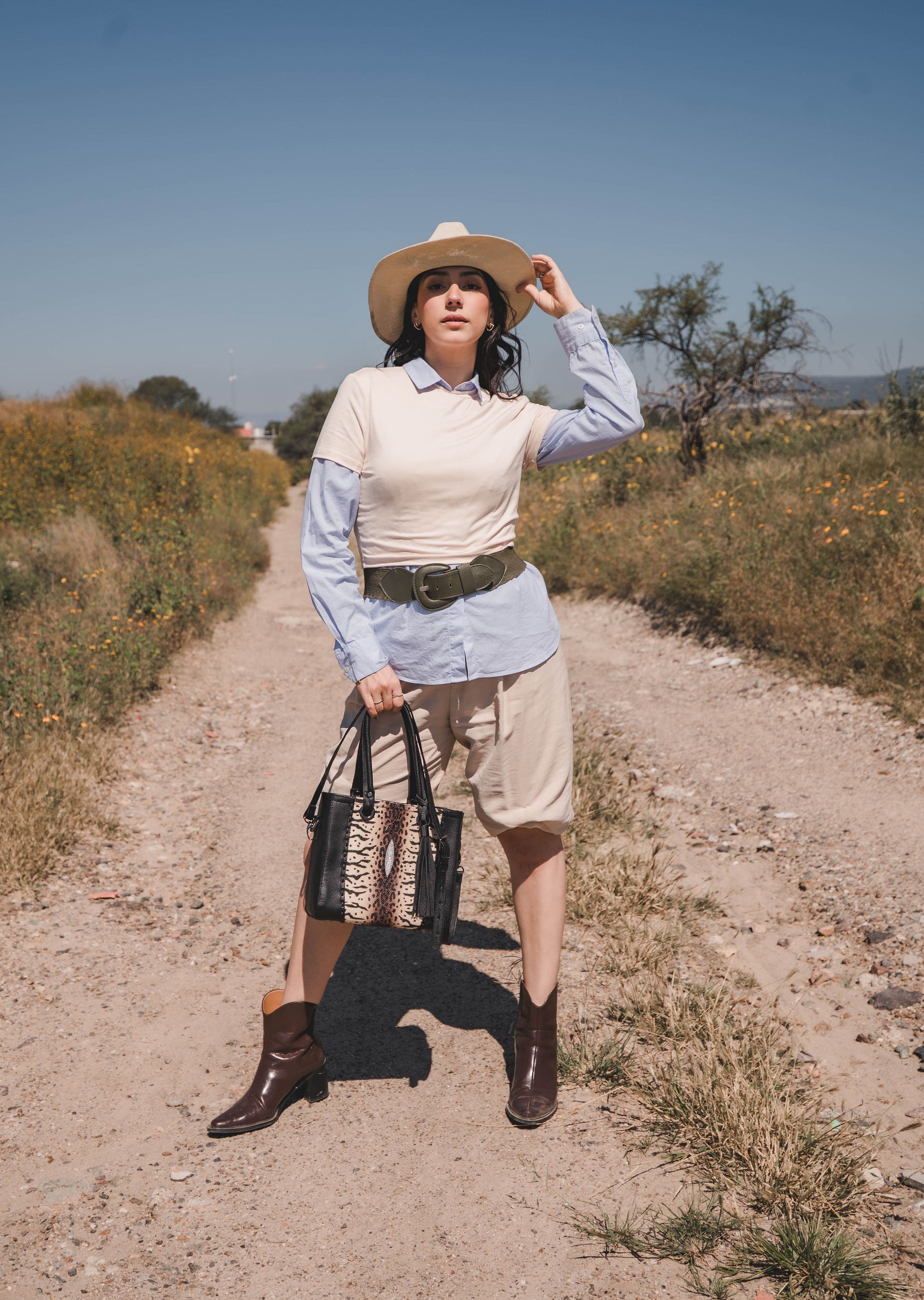 Bolso De Mantarraya Print Modelo Heidi