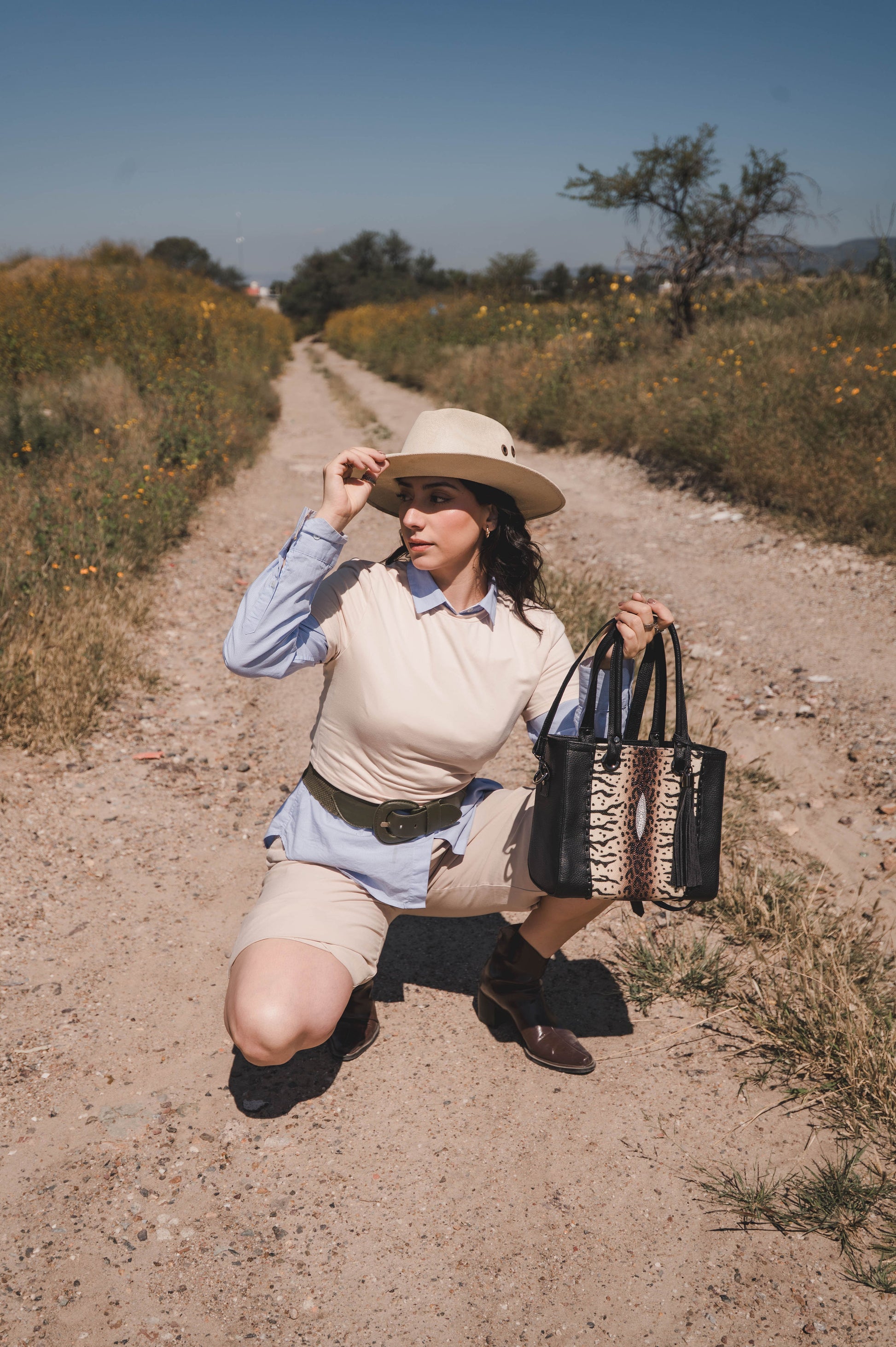 Bolso De Mantarraya Print Modelo Heidi