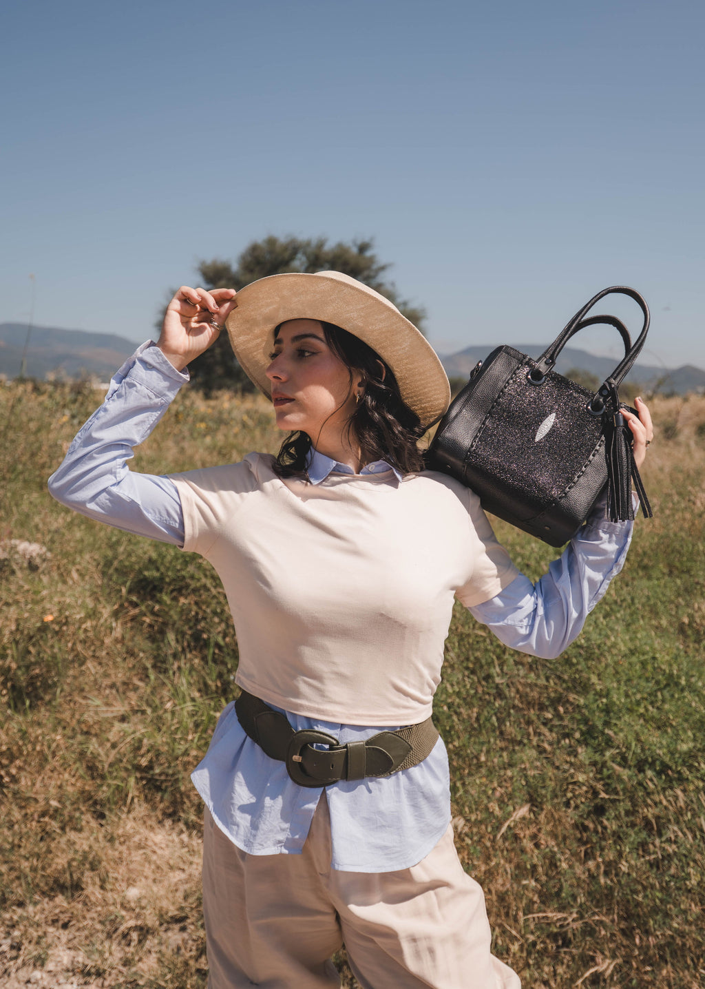 Bolso De Mantarraya Modelo Heidi
