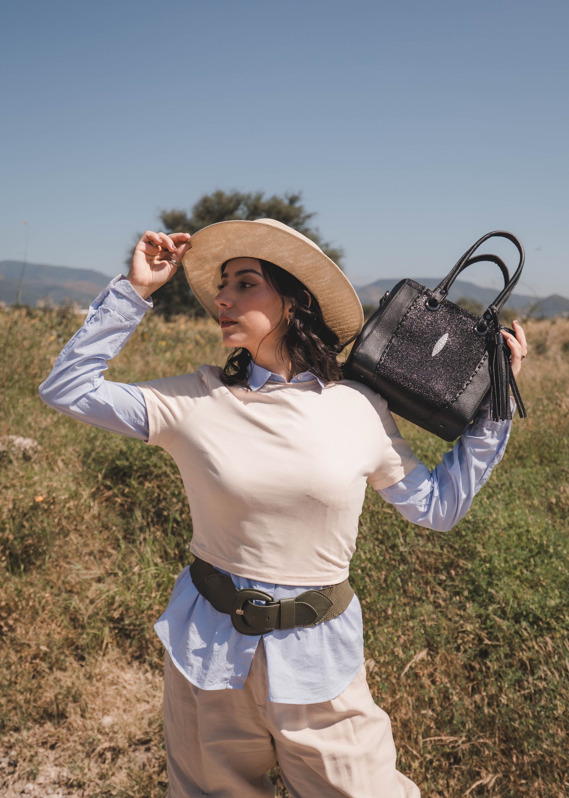 Bolso De Mantarraya Modelo Heidi