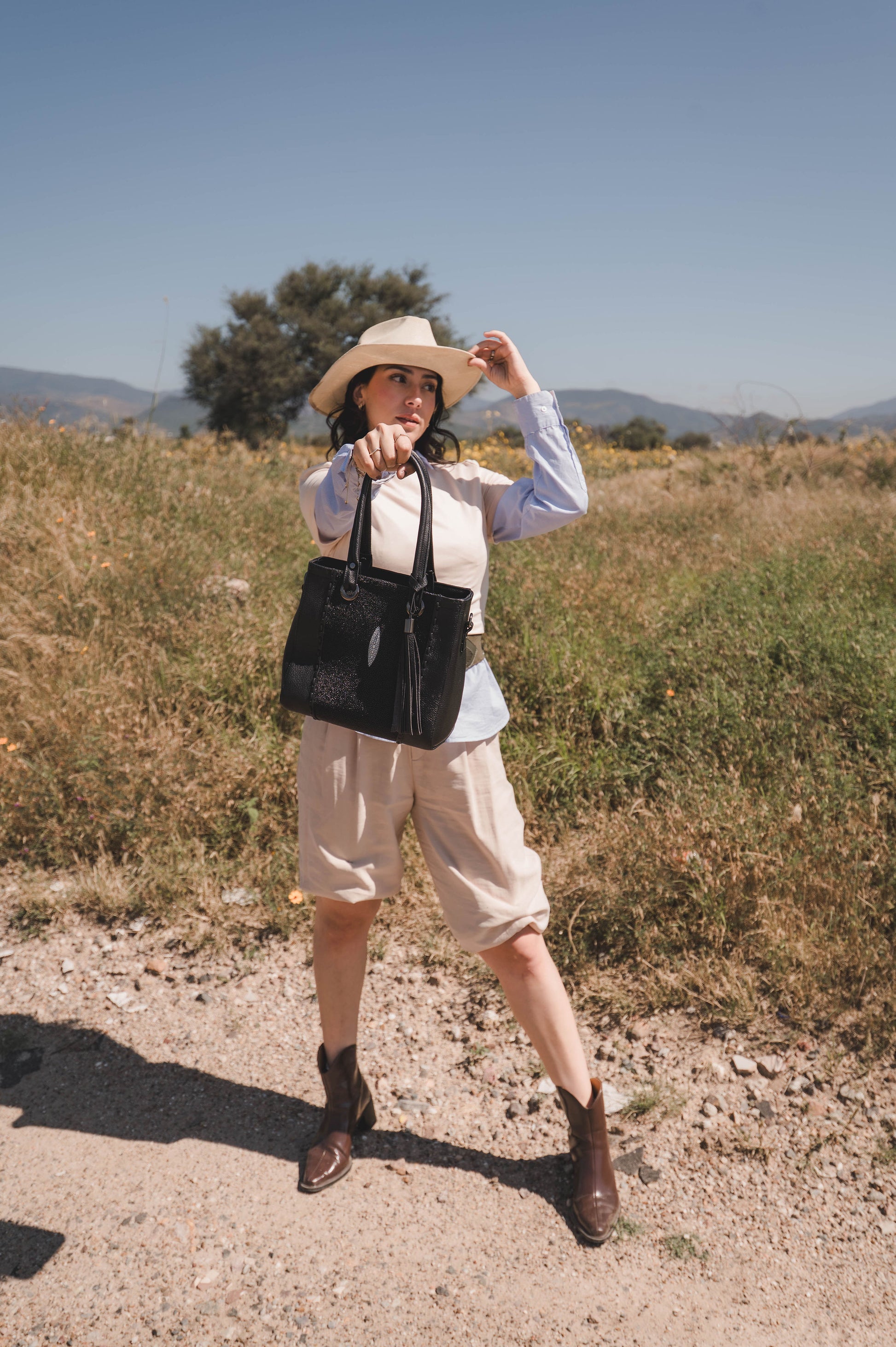 Bolso De Mantarraya Modelo Heidi