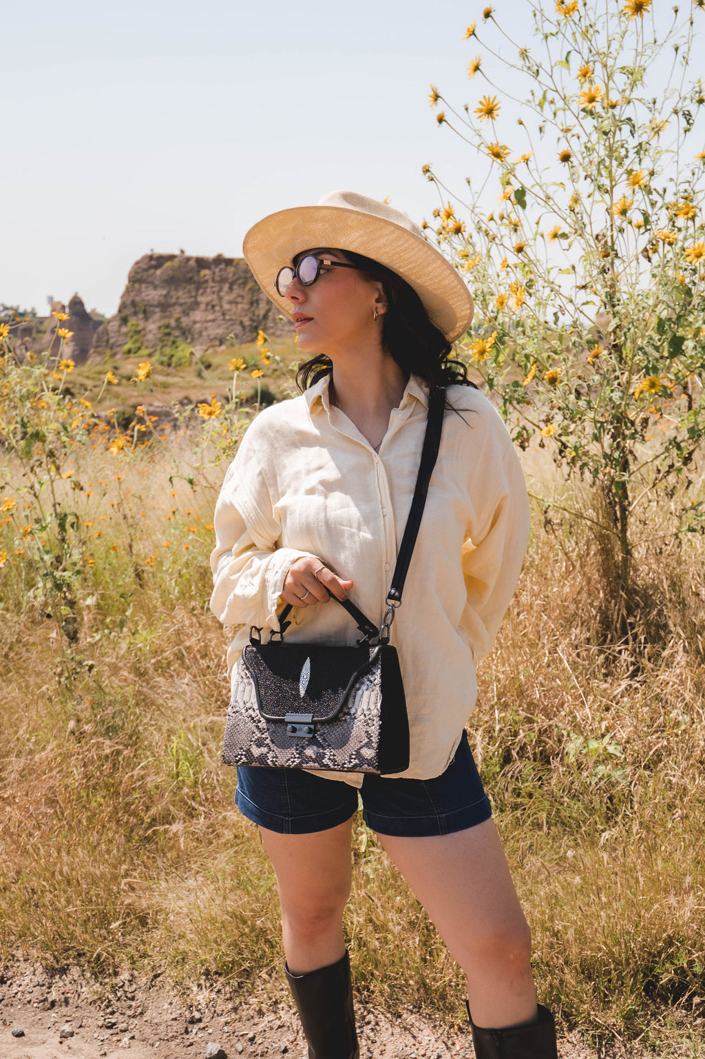 Bolso Modelo Fatima Mantarraya/Pitón