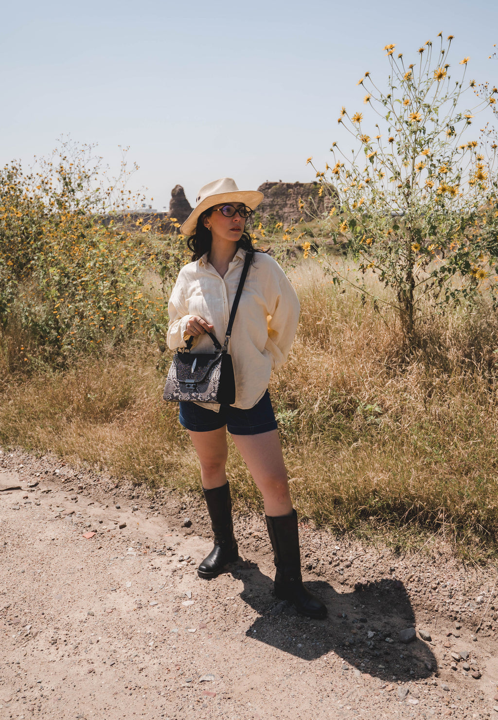 Bolso Modelo Fatima Mantarraya/Pitón