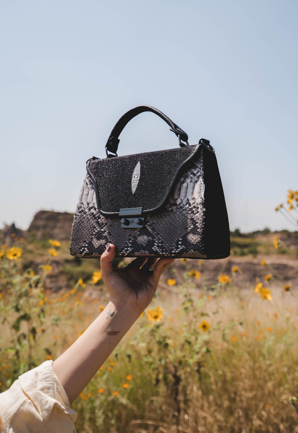 Bolso Modelo Fatima Mantarraya/Pitón