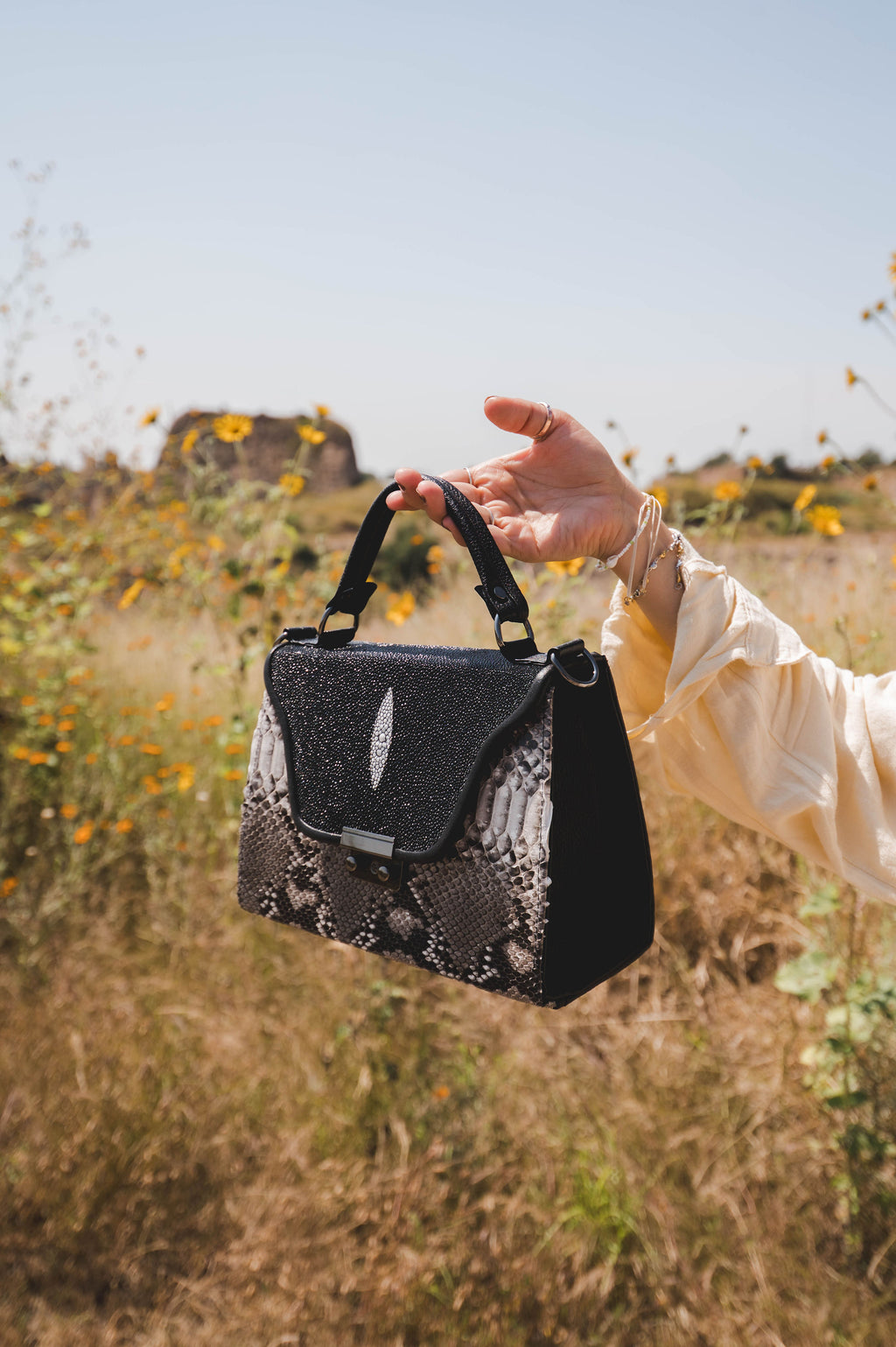 Bolso Modelo Fatima Mantarraya/Pitón