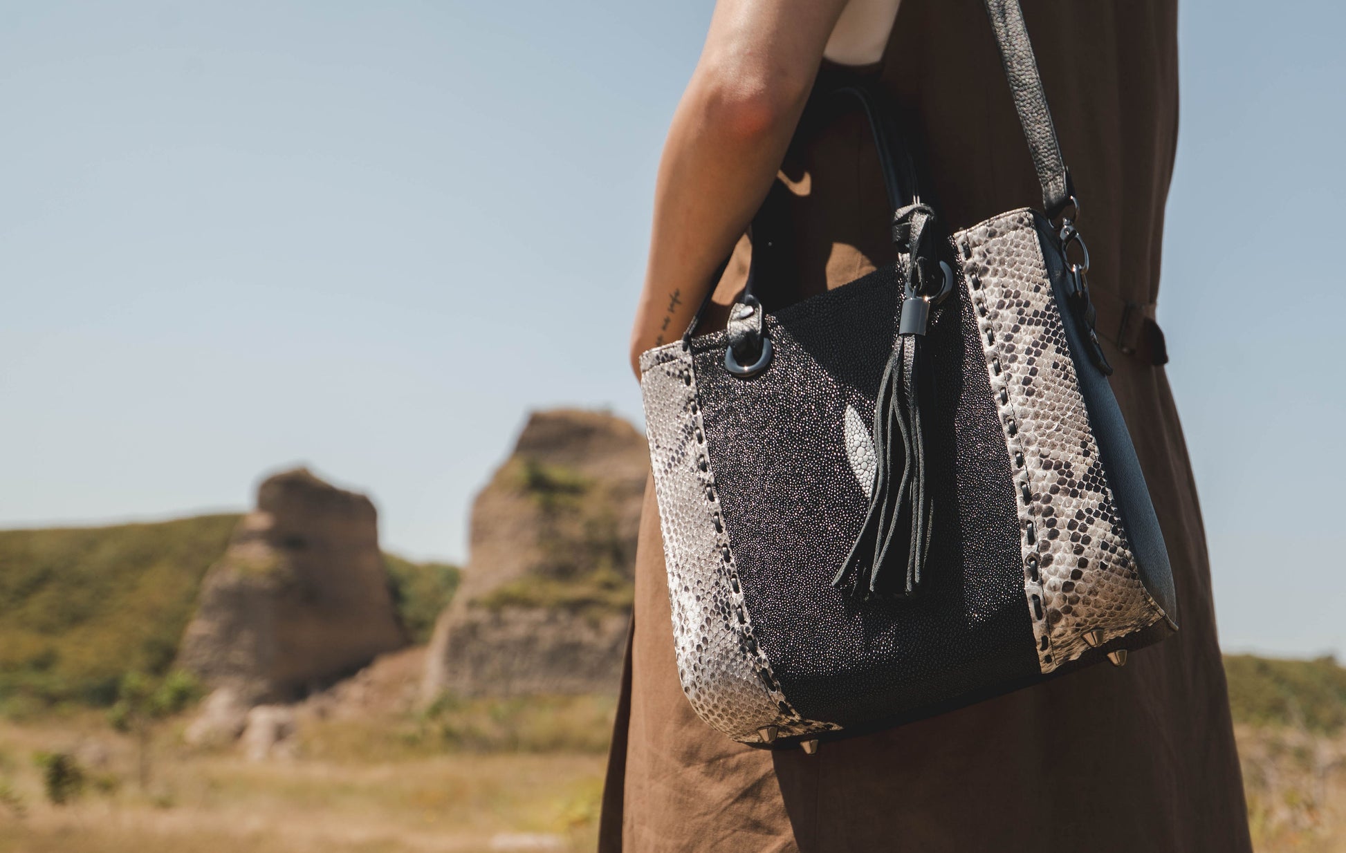 Bolso Modelo Heidi Mantarraya/Pitón