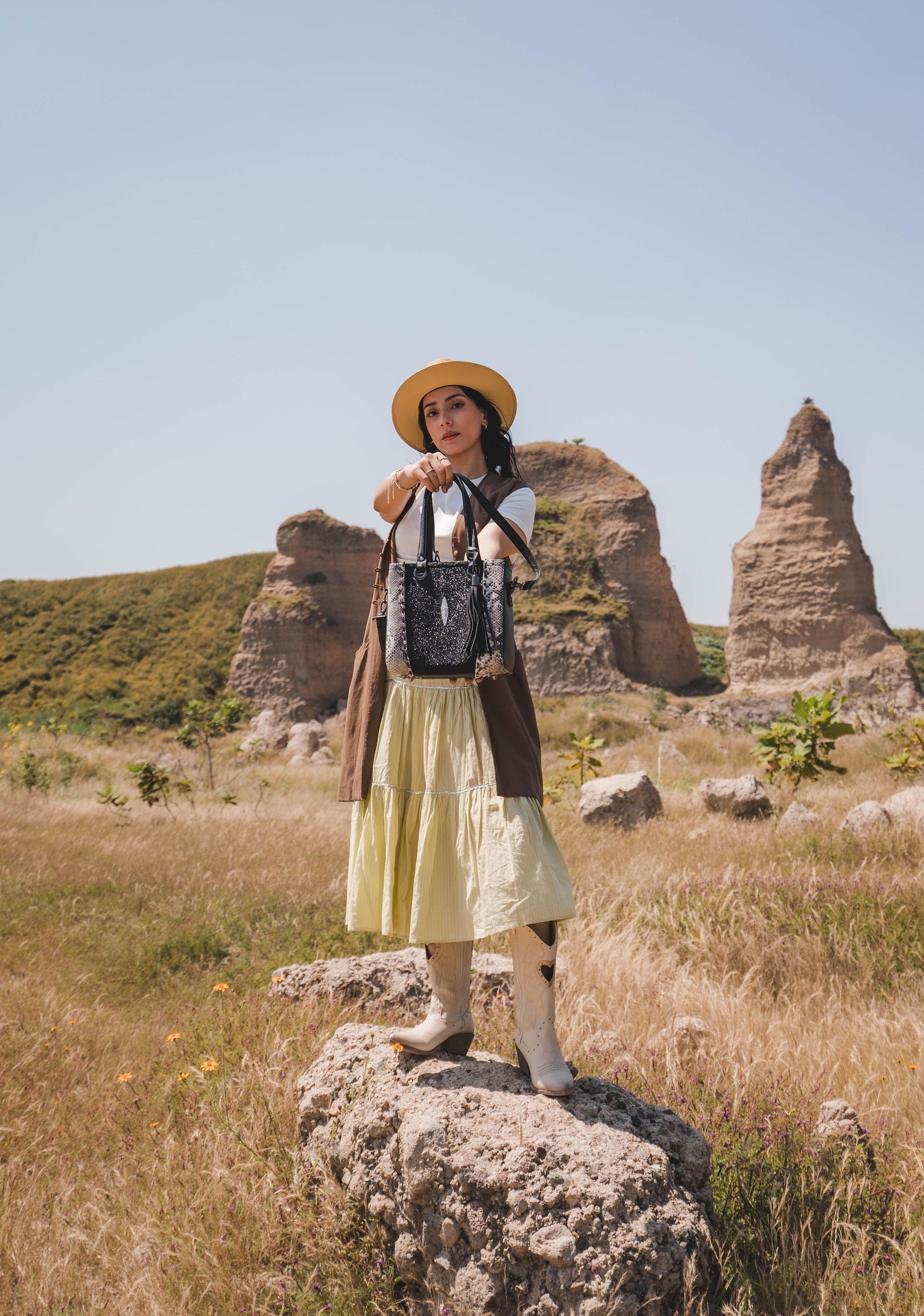 Bolso Modelo Heidi Mantarraya/Pitón