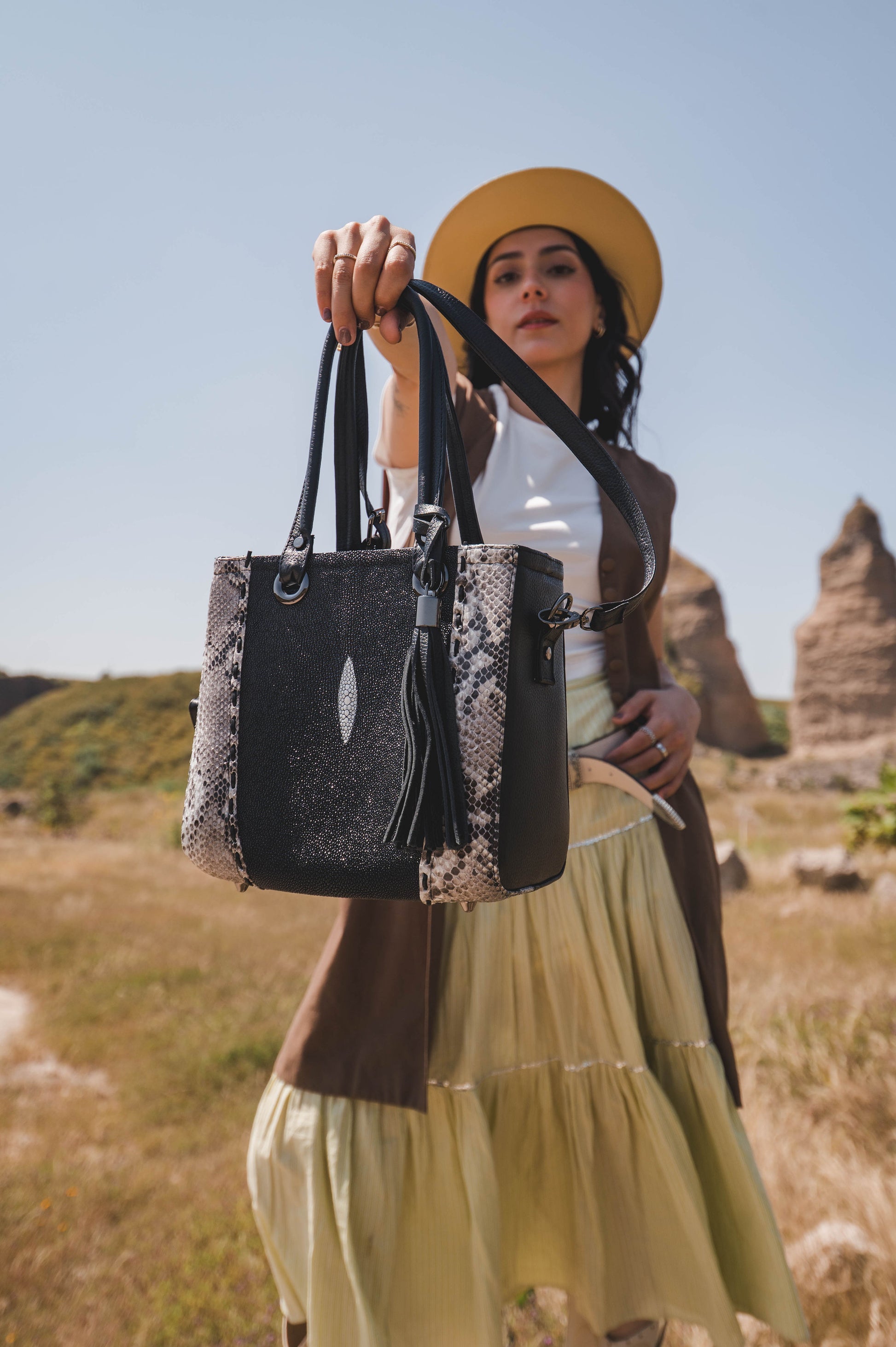 Bolso Modelo Heidi Mantarraya/Pitón