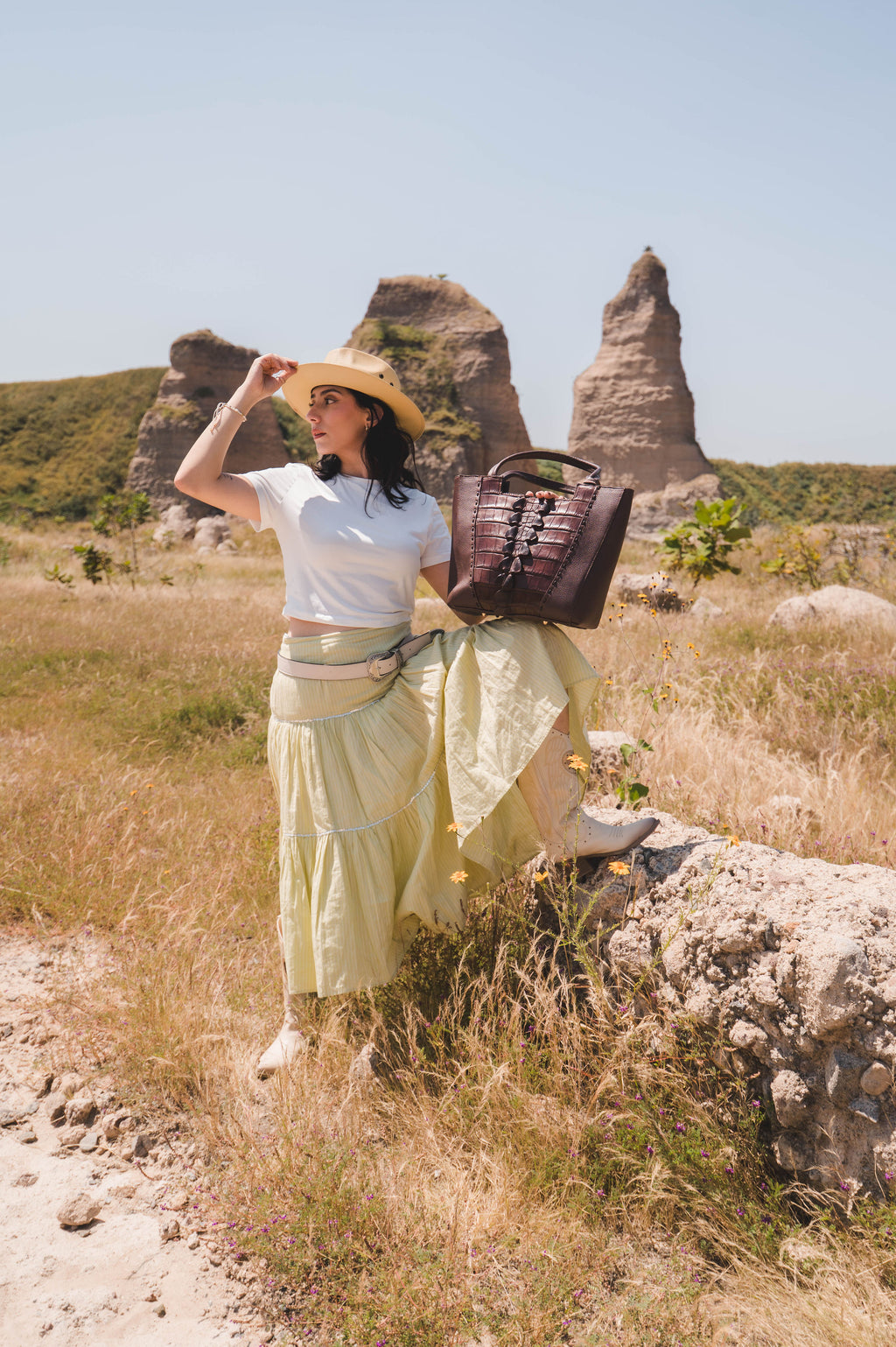 Bolso Ofelia Cola De Cocodrilo