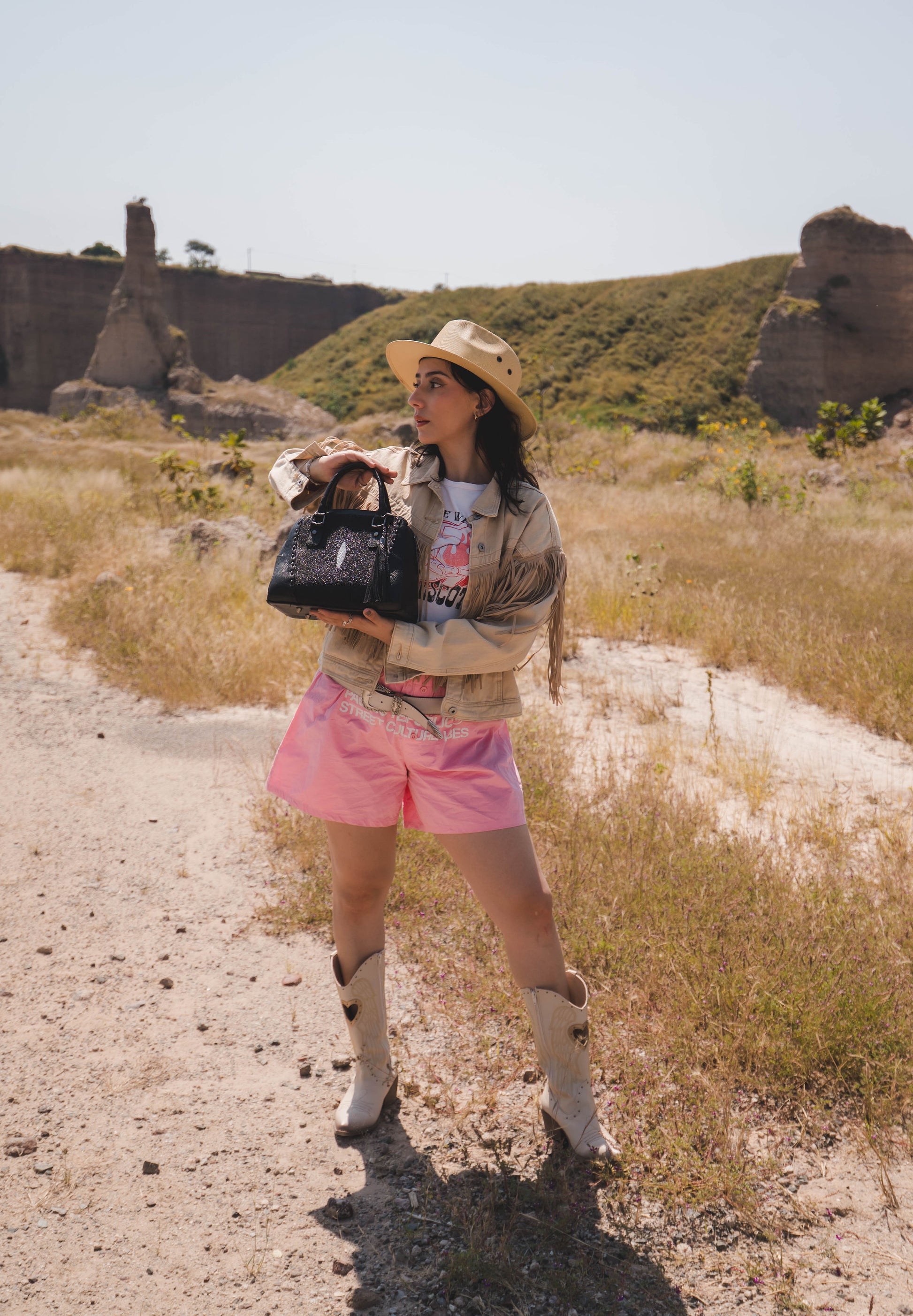 Bolso De Mantarraya Modelo Carolina