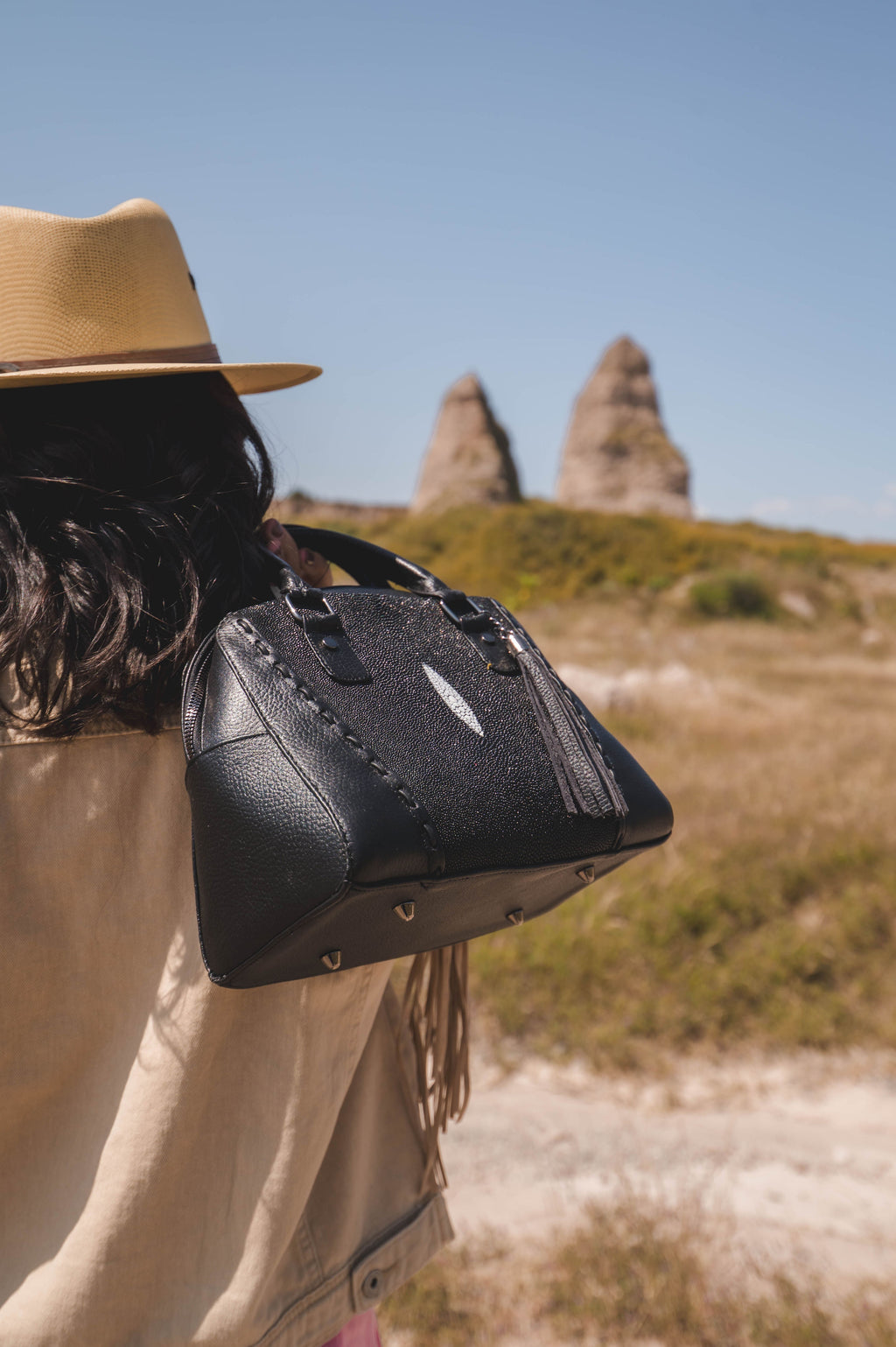 Bolso De Mantarraya Modelo Carolina