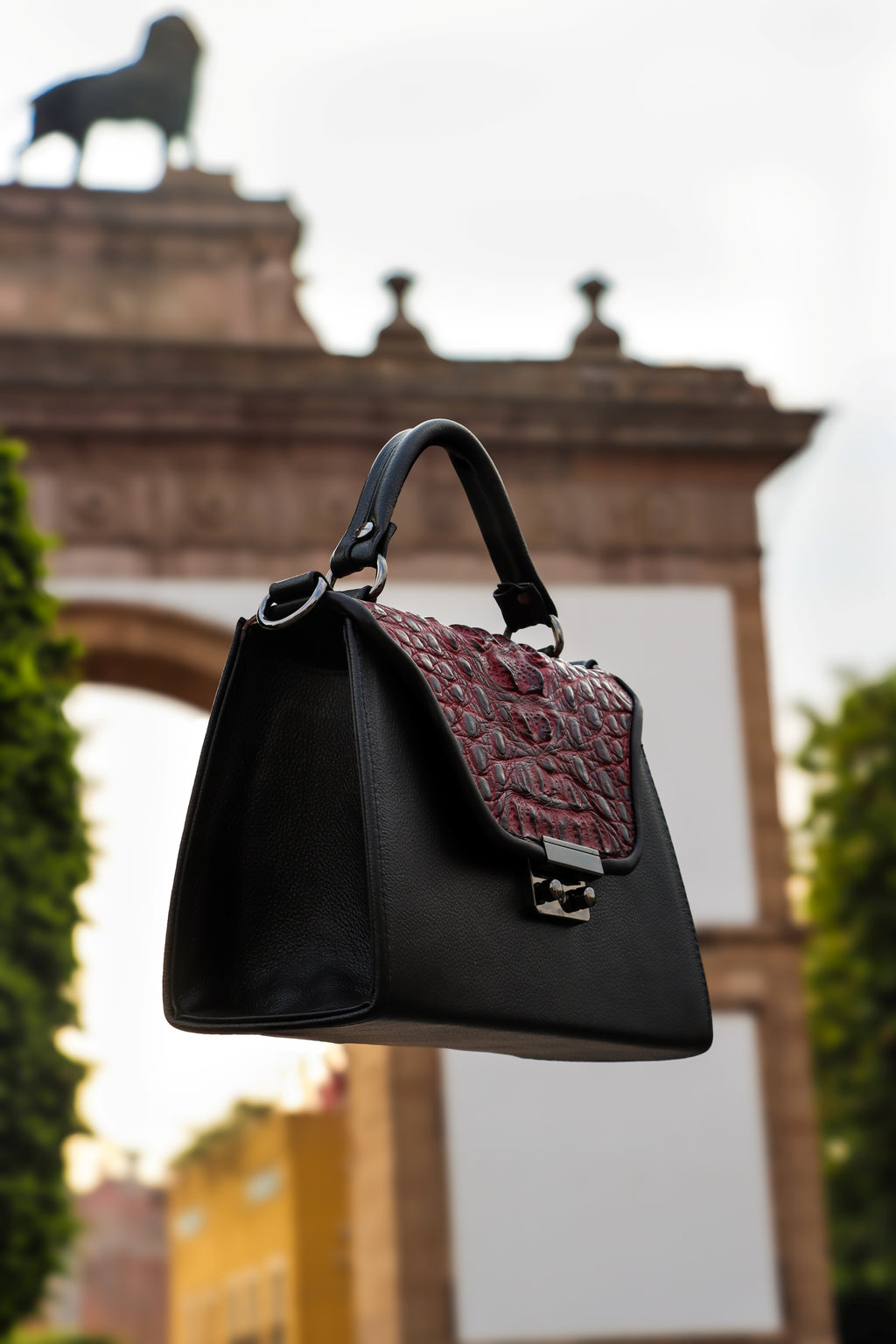 Bolso De Cocodrilo Modelo Fátima