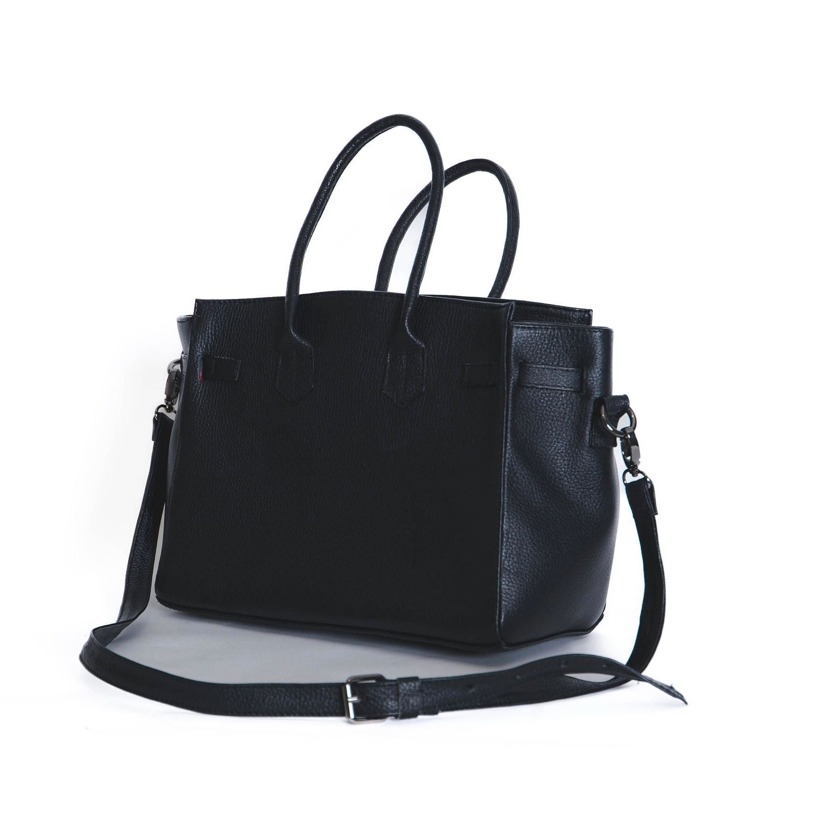 Bolso De Piel Modelo Victoria Negra