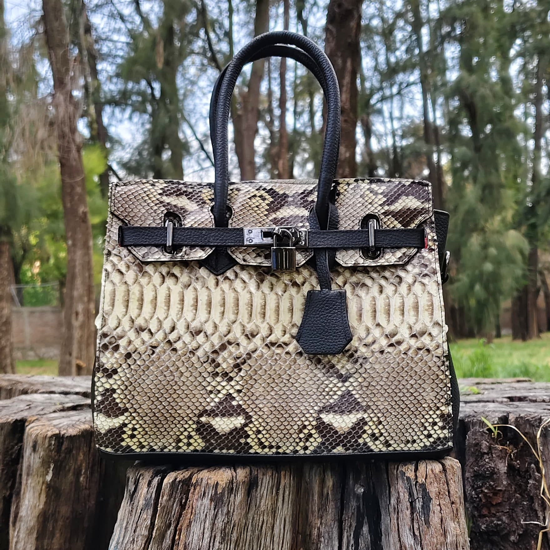 Bolso De Pitón Modelo Victoria