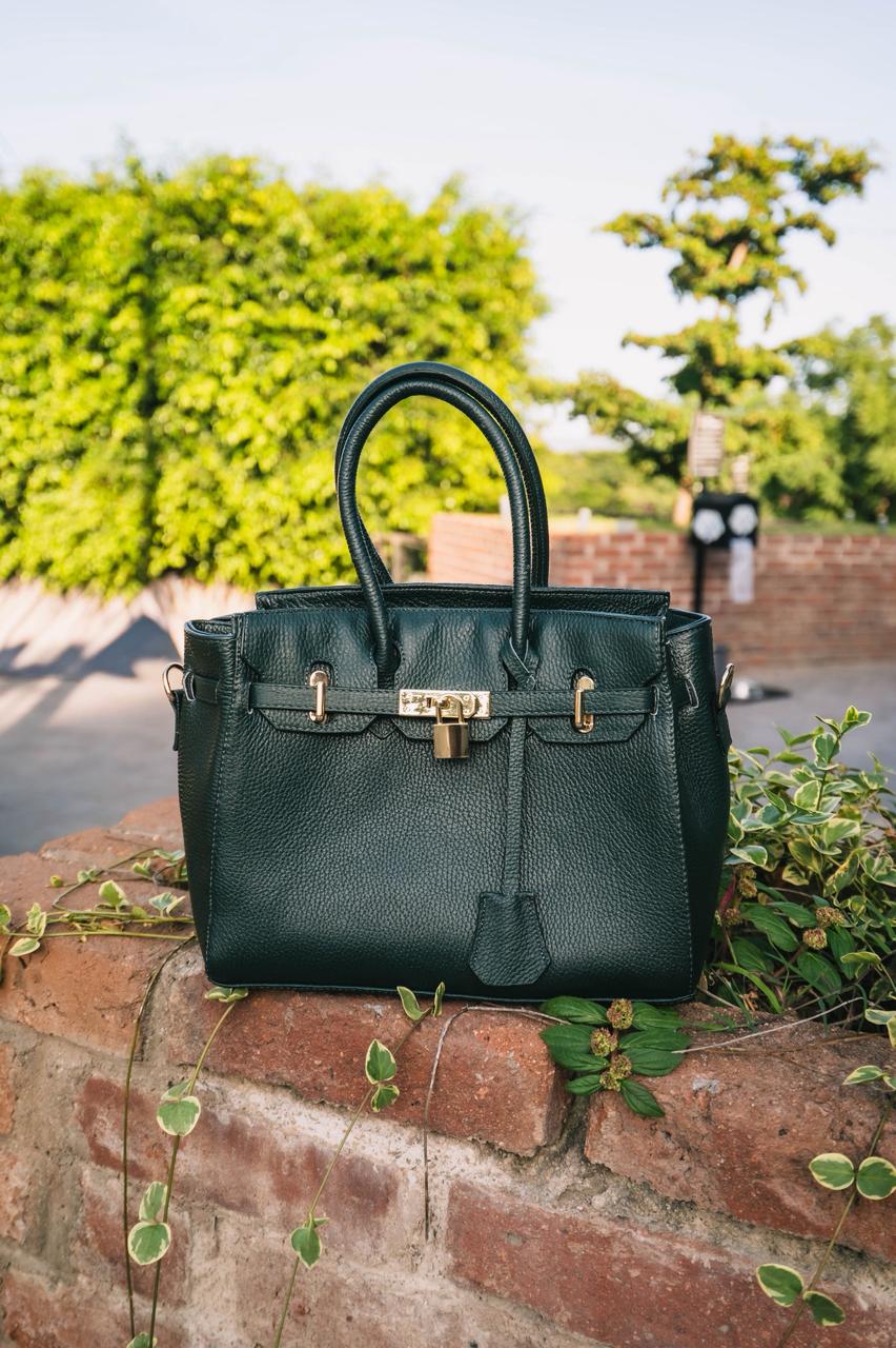 Bolso De Piel Modelo Victoria Verde