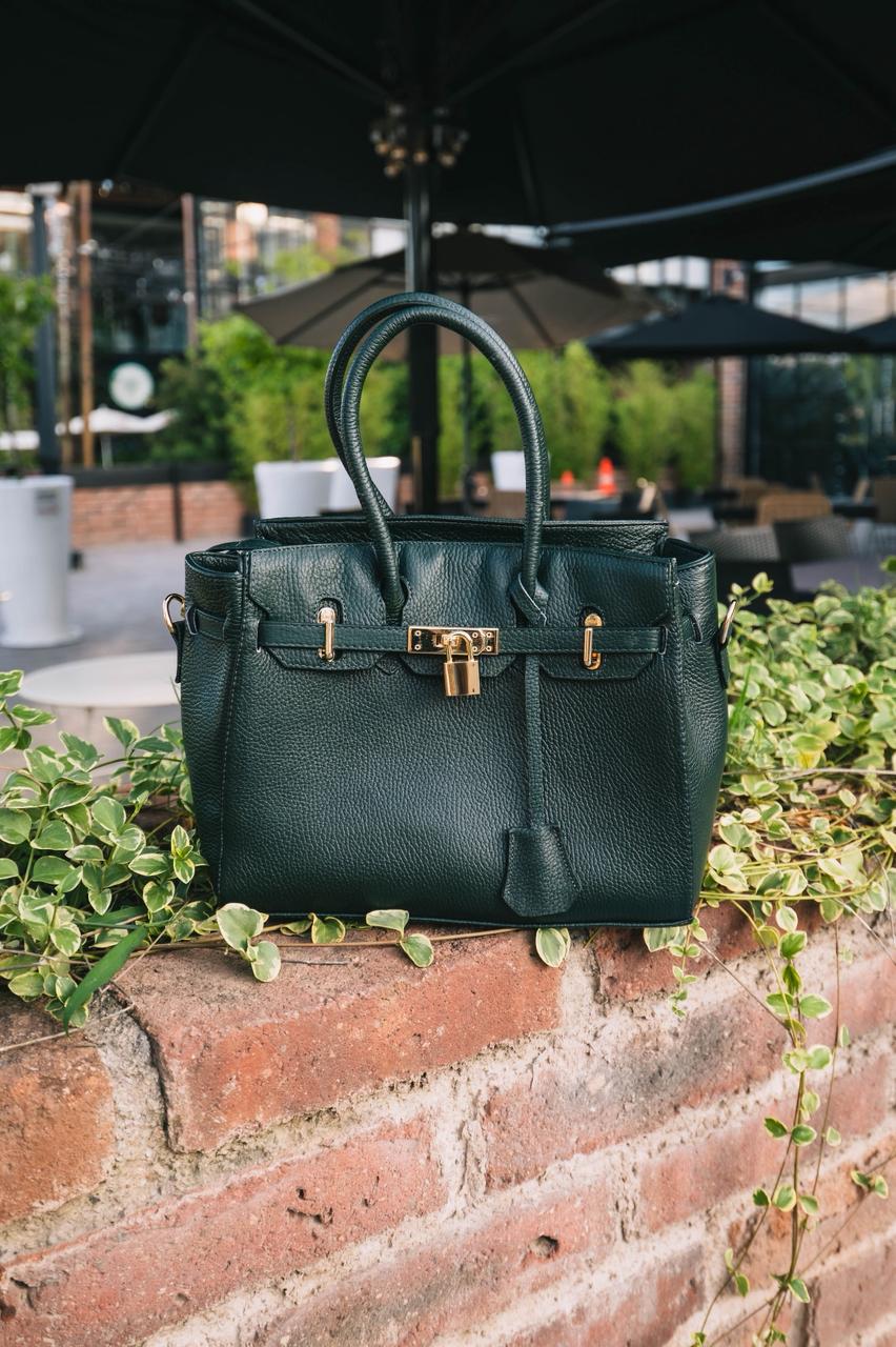 Bolso De Piel Modelo Victoria Verde