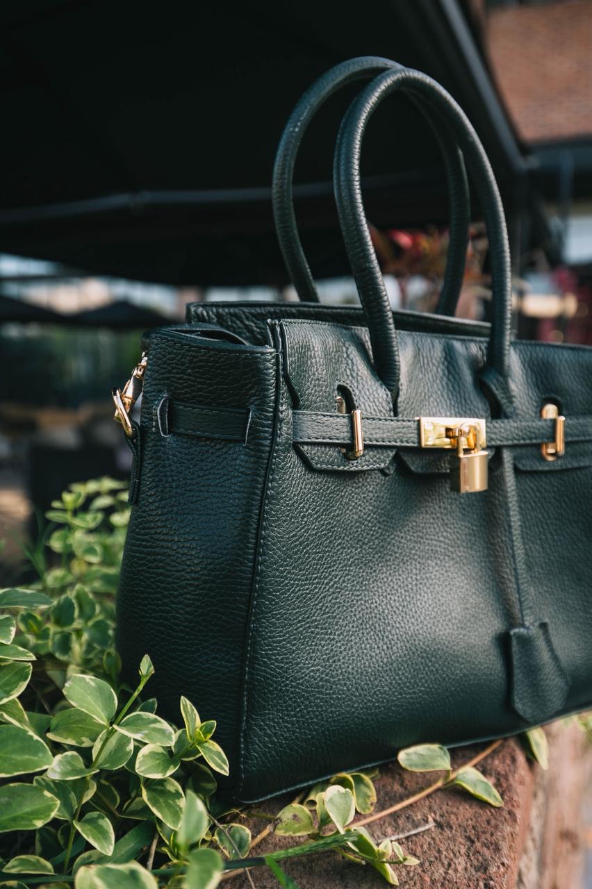 Bolso De Piel Modelo Victoria Verde