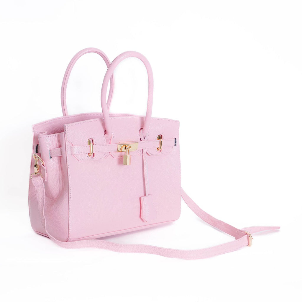 Bolso De Piel Modelo Victoria Rosa