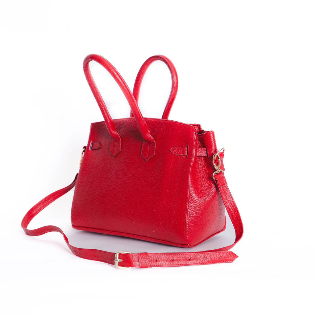 Bolso De Piel Modelo Victoria Roja