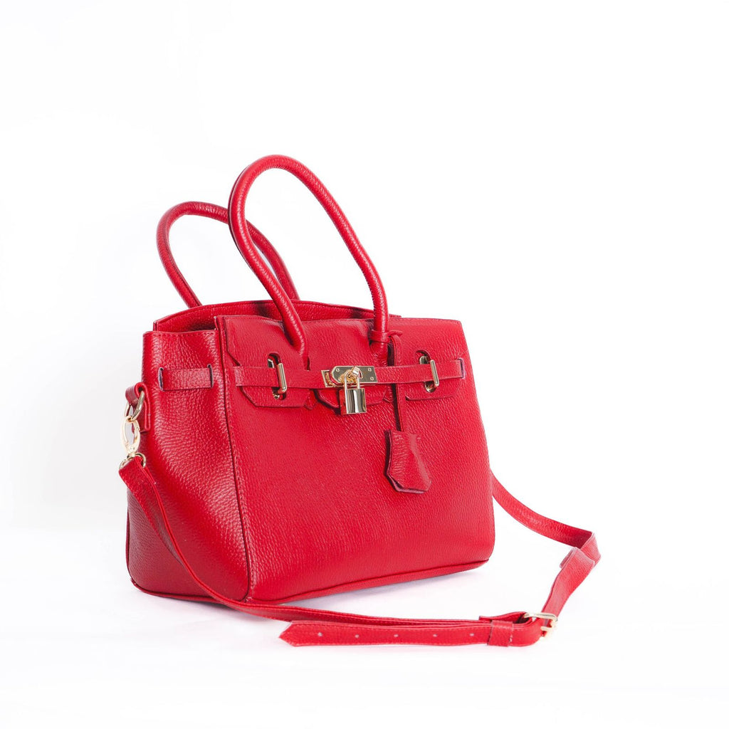 Bolso De Piel Modelo Victoria Roja