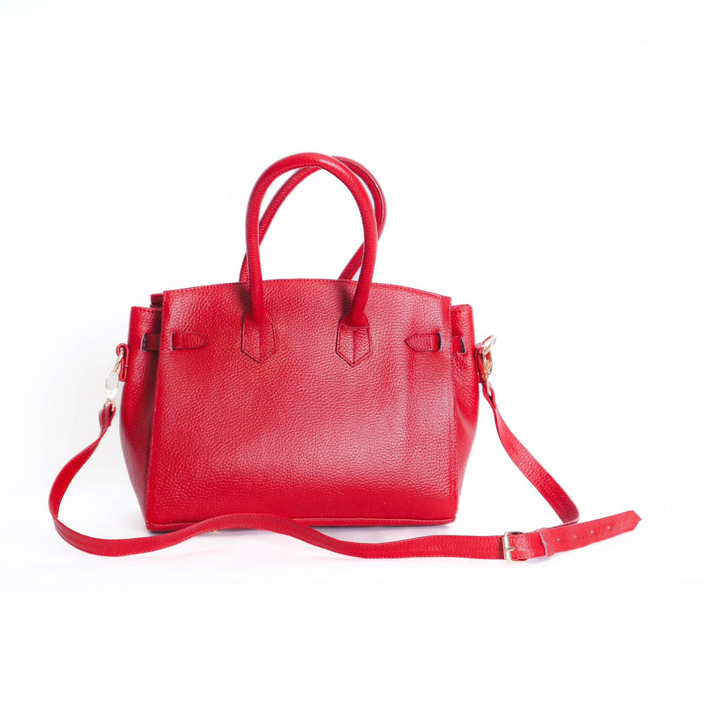 Bolso De Piel Modelo Victoria Roja