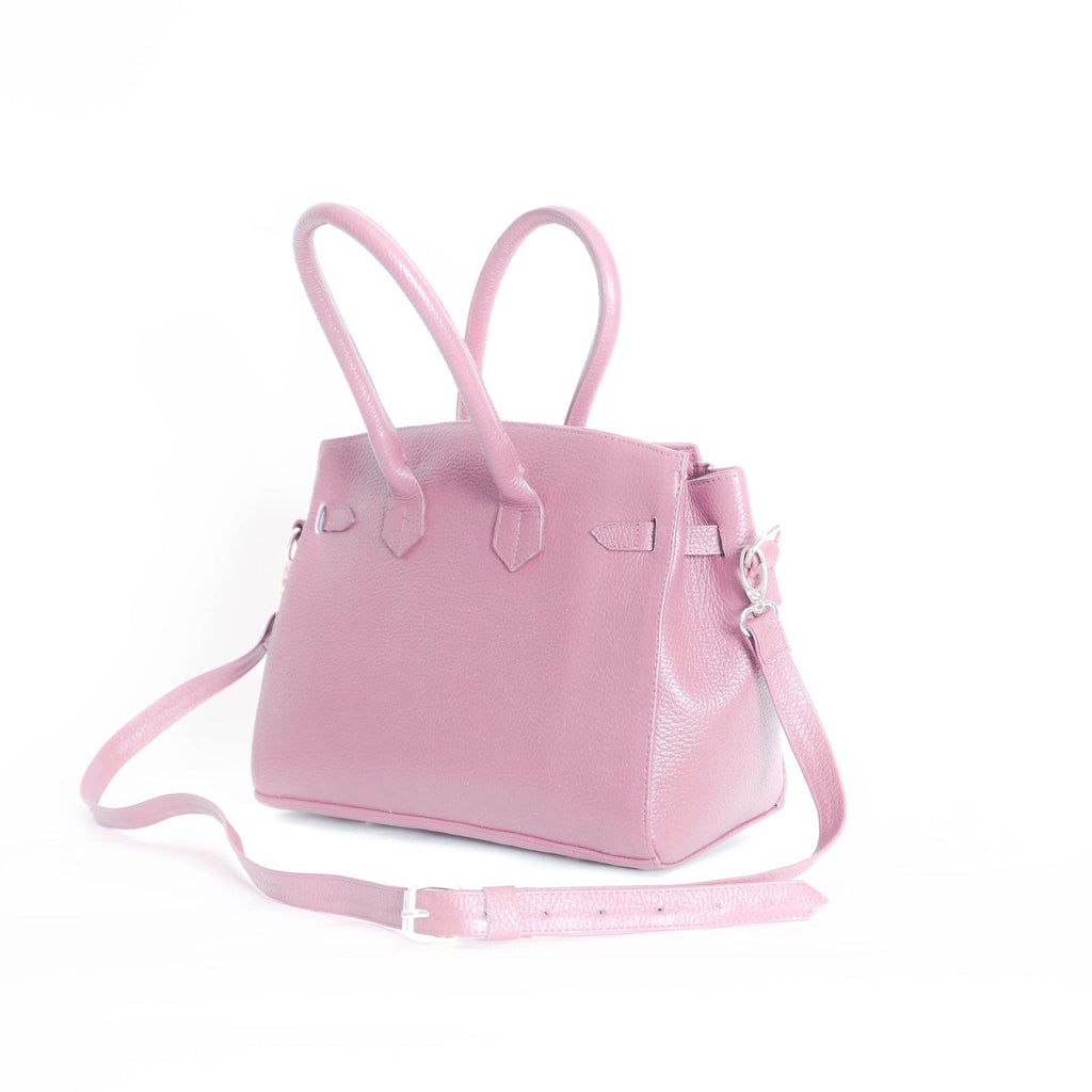 Bolso De Piel Modelo Victoria Rosa