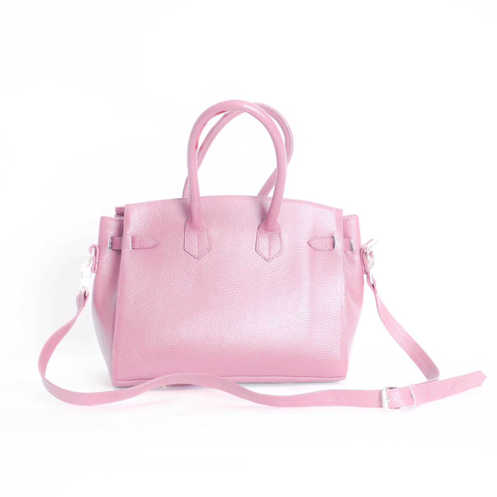 Bolso De Piel Modelo Victoria Rosa