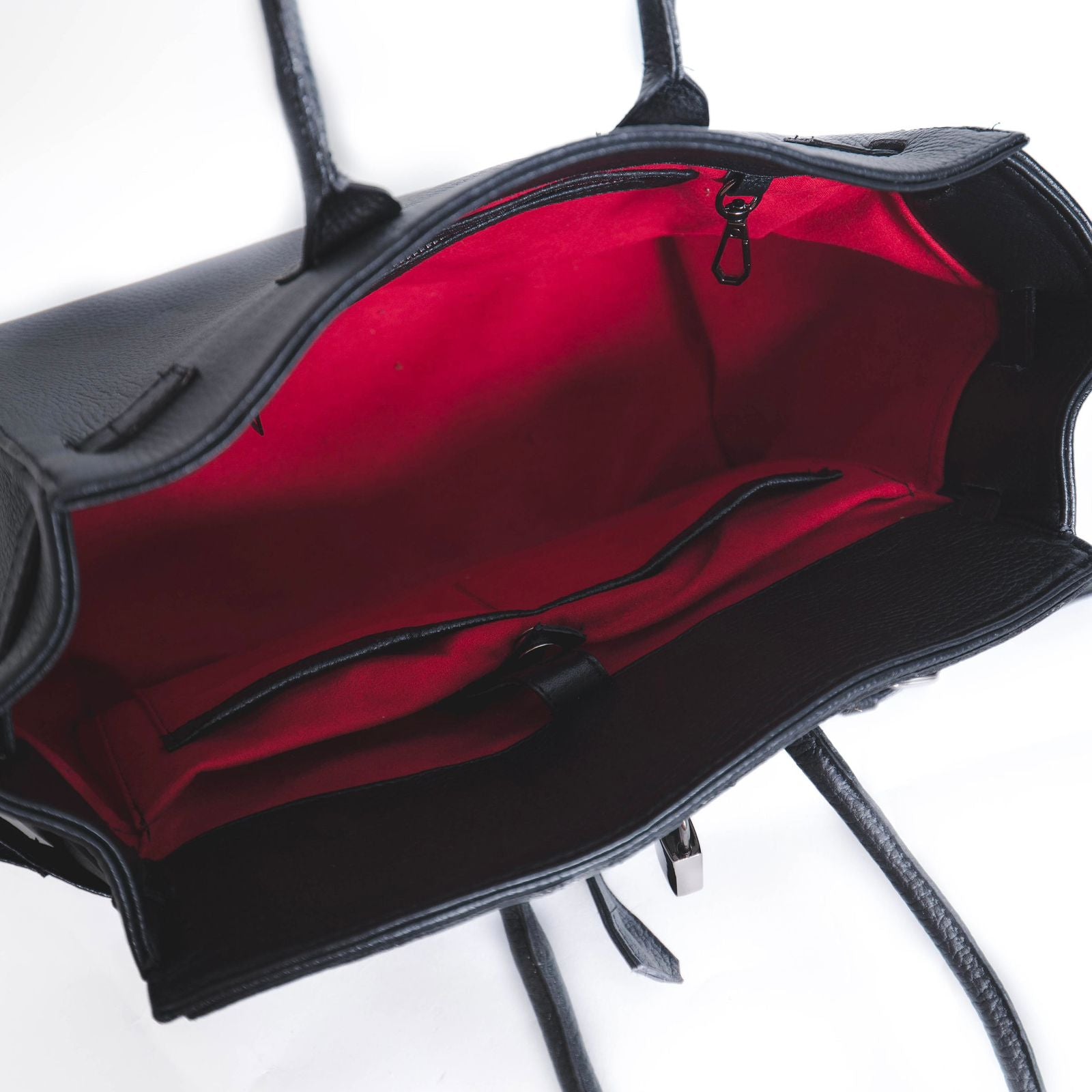 Bolso De Piel Modelo Victoria Negra