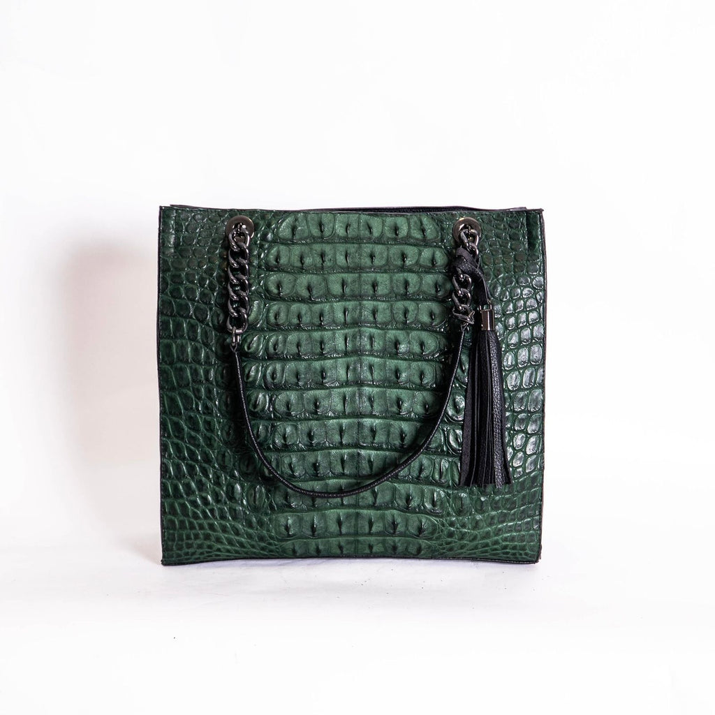 Bolso De Cocodrilo Modelo Martina