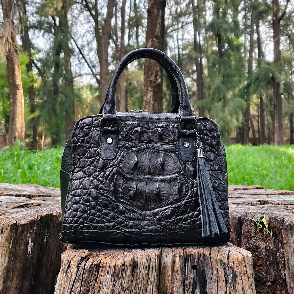 Bolso De Cococdrilo Modelo Carolina