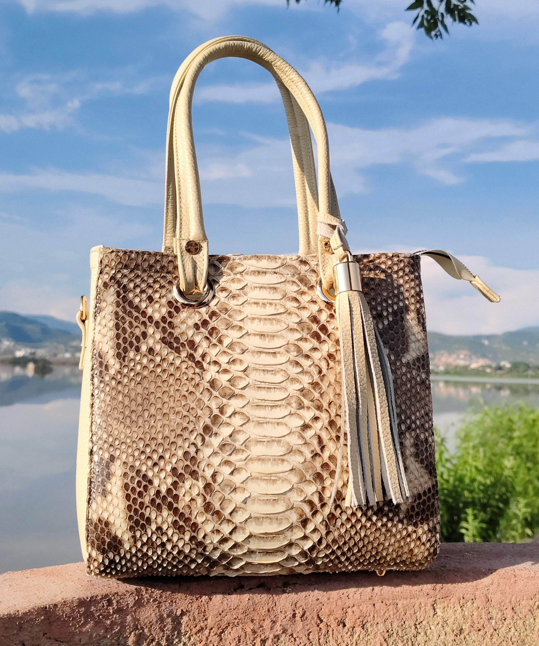 Bolso De Pitón Modelo Heidi