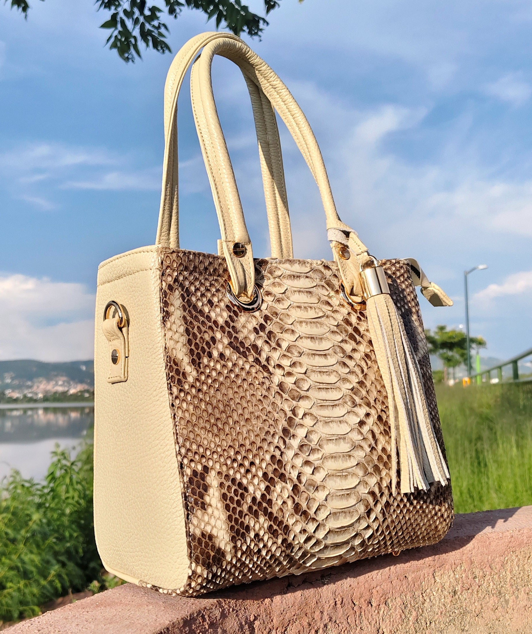 Bolso De Pitón Modelo Heidi