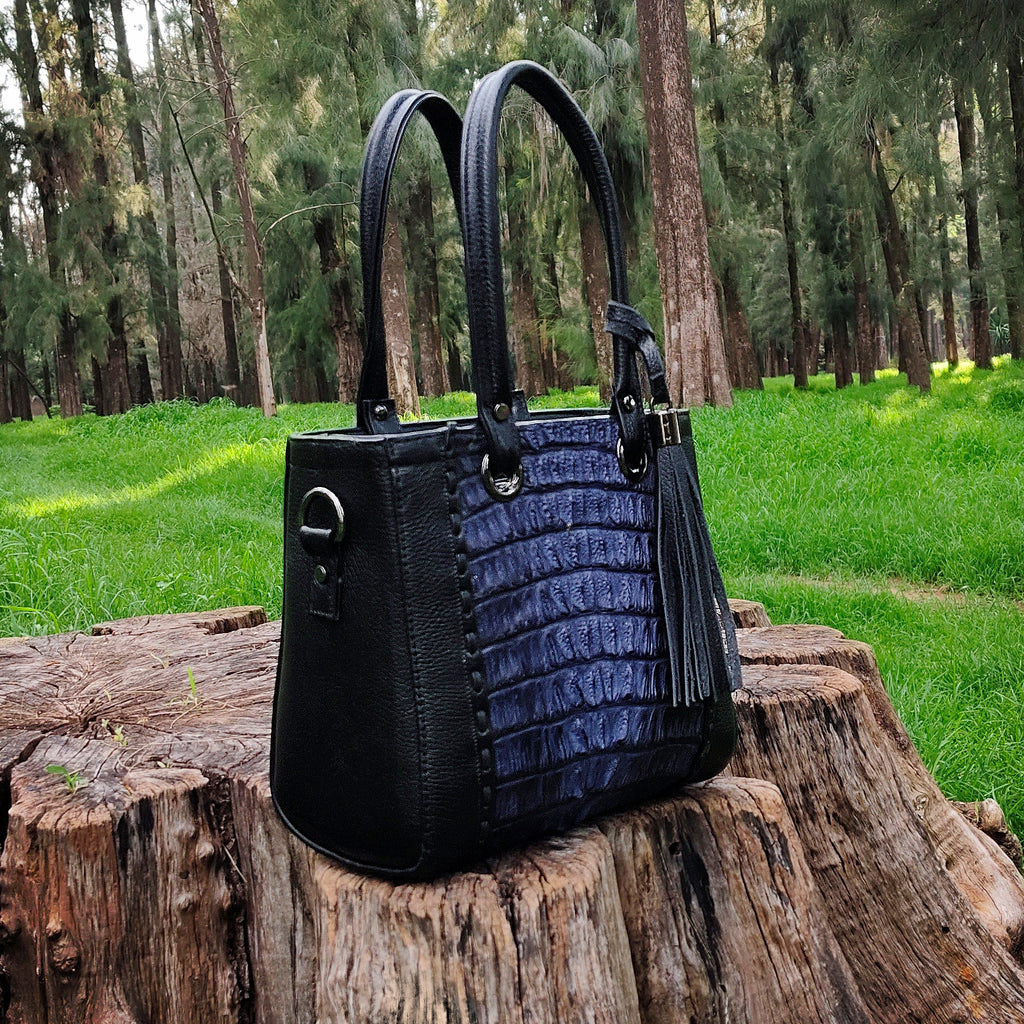 Bolso De Cocodrilo Modelo Heidi