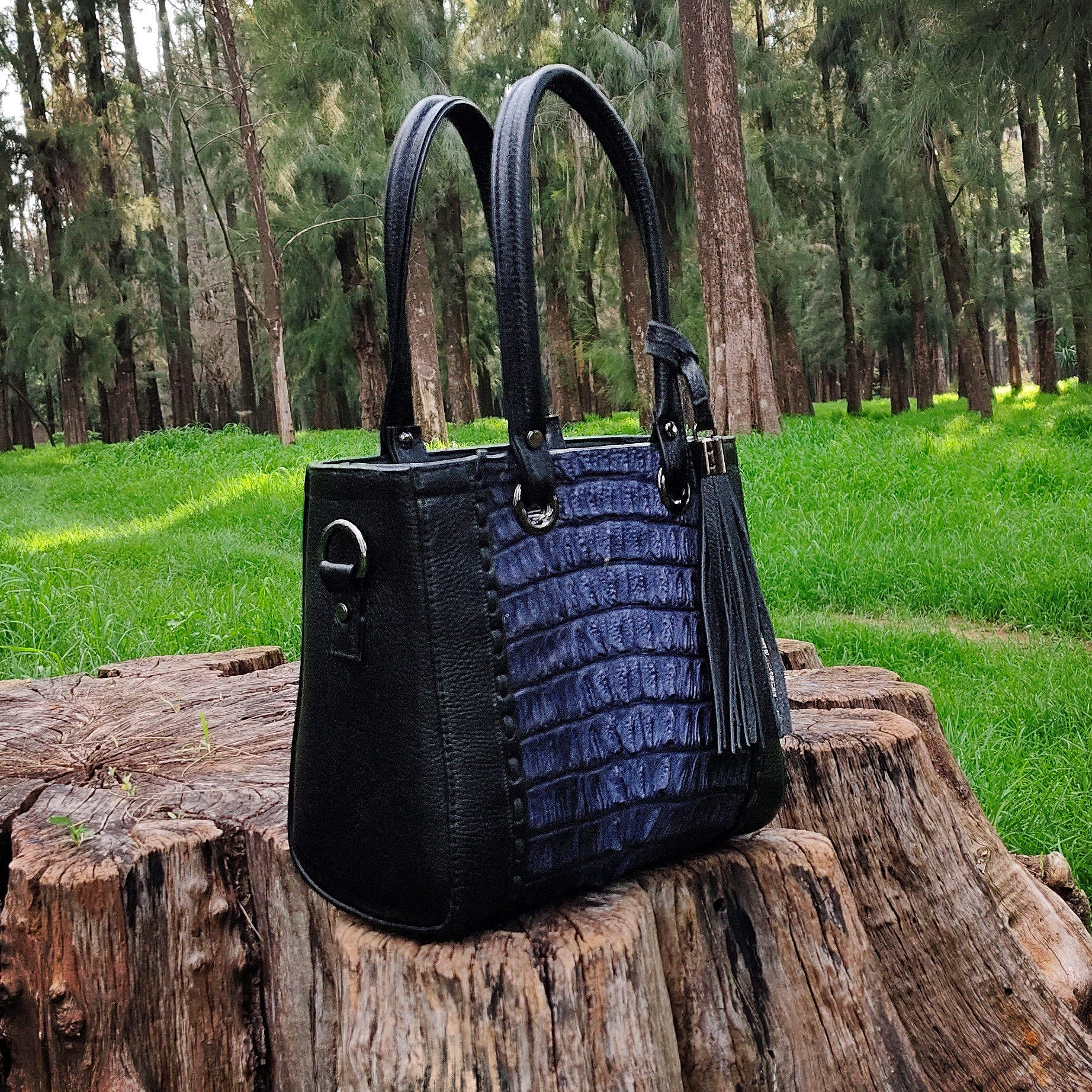 Bolso De Cocodrilo Modelo Heidi