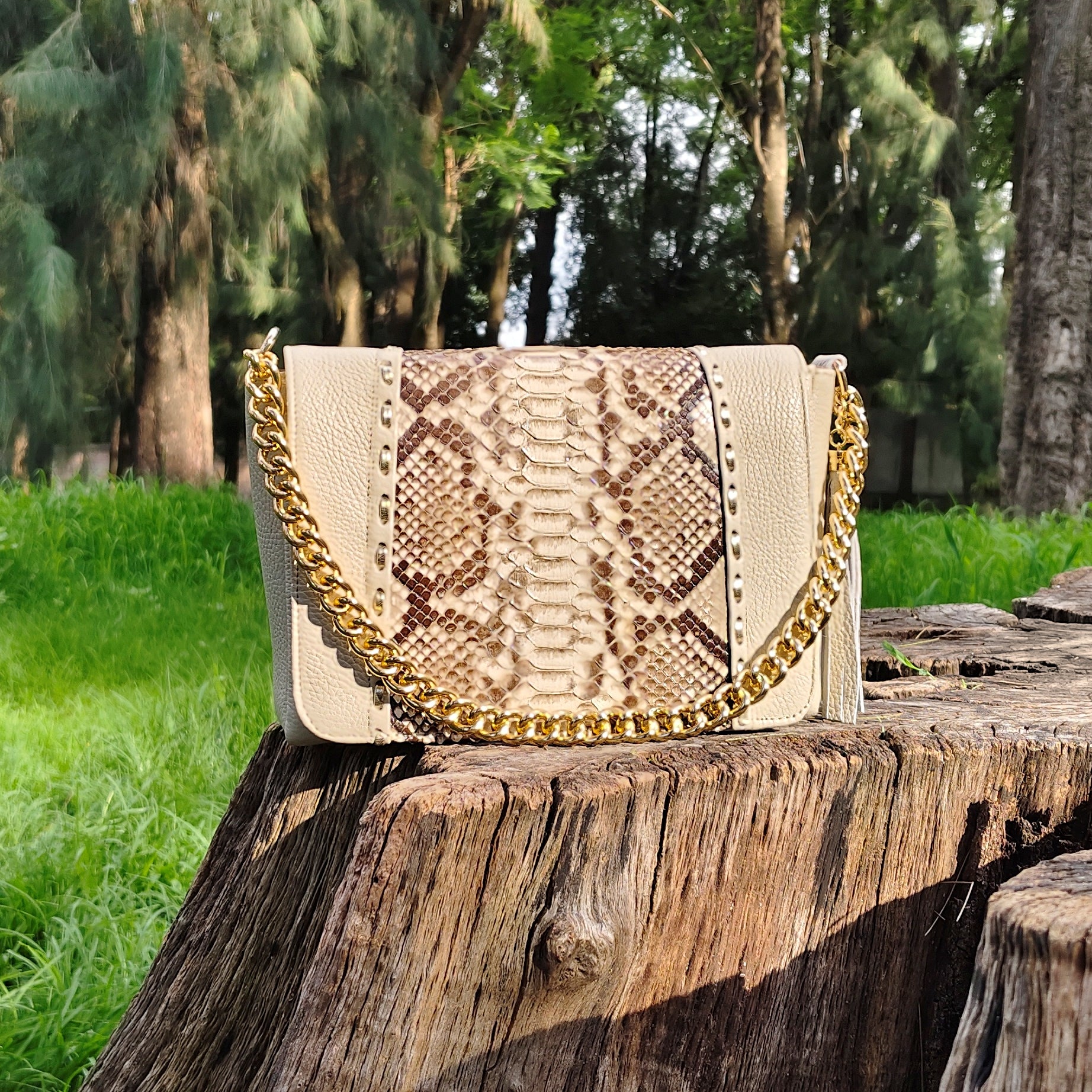 Bolso De Pitón Modelo Lili