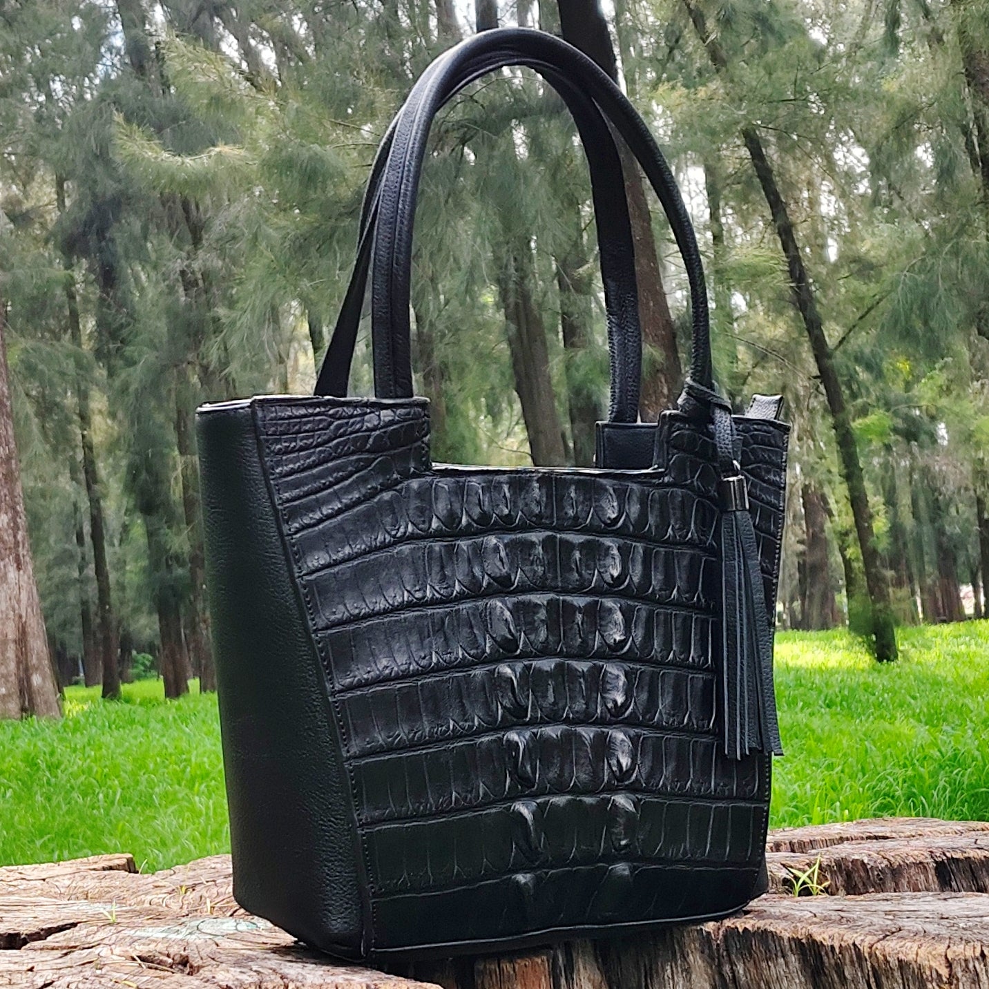 Bolso De Cocodrilo Modelo Ofelia