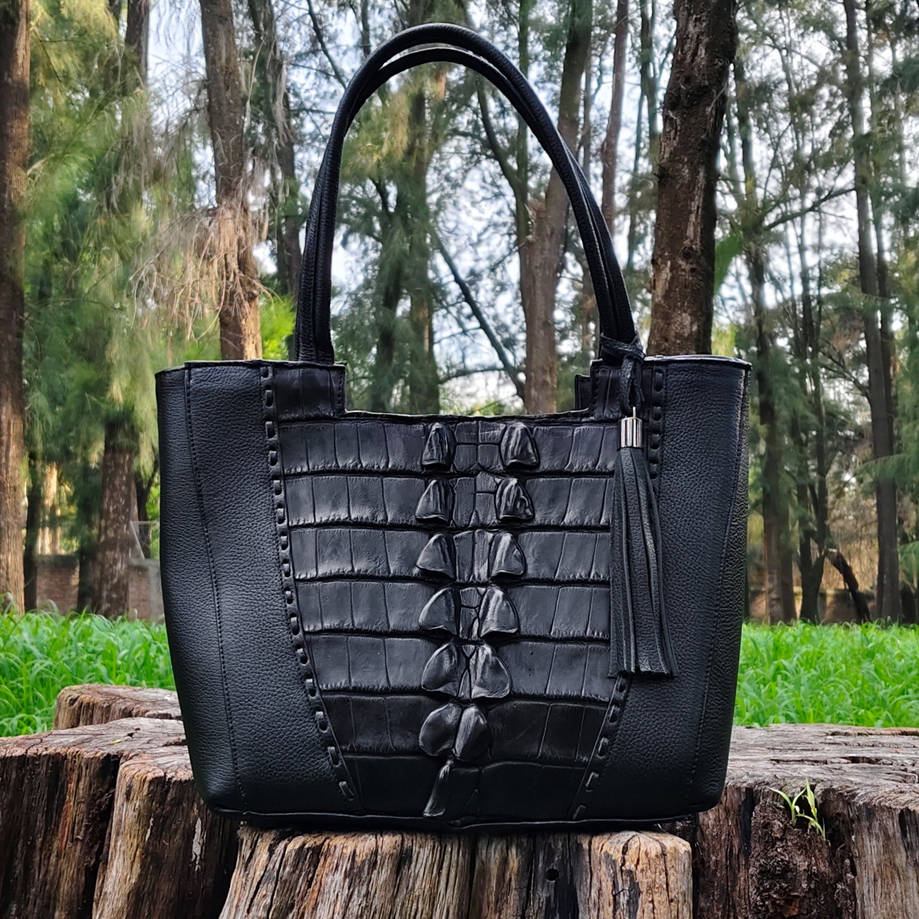 Bolso Cola De Cocodrilo Modelo Ofelia