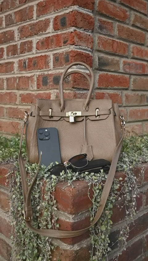 Bolso De Piel Modelo Victoria Pate